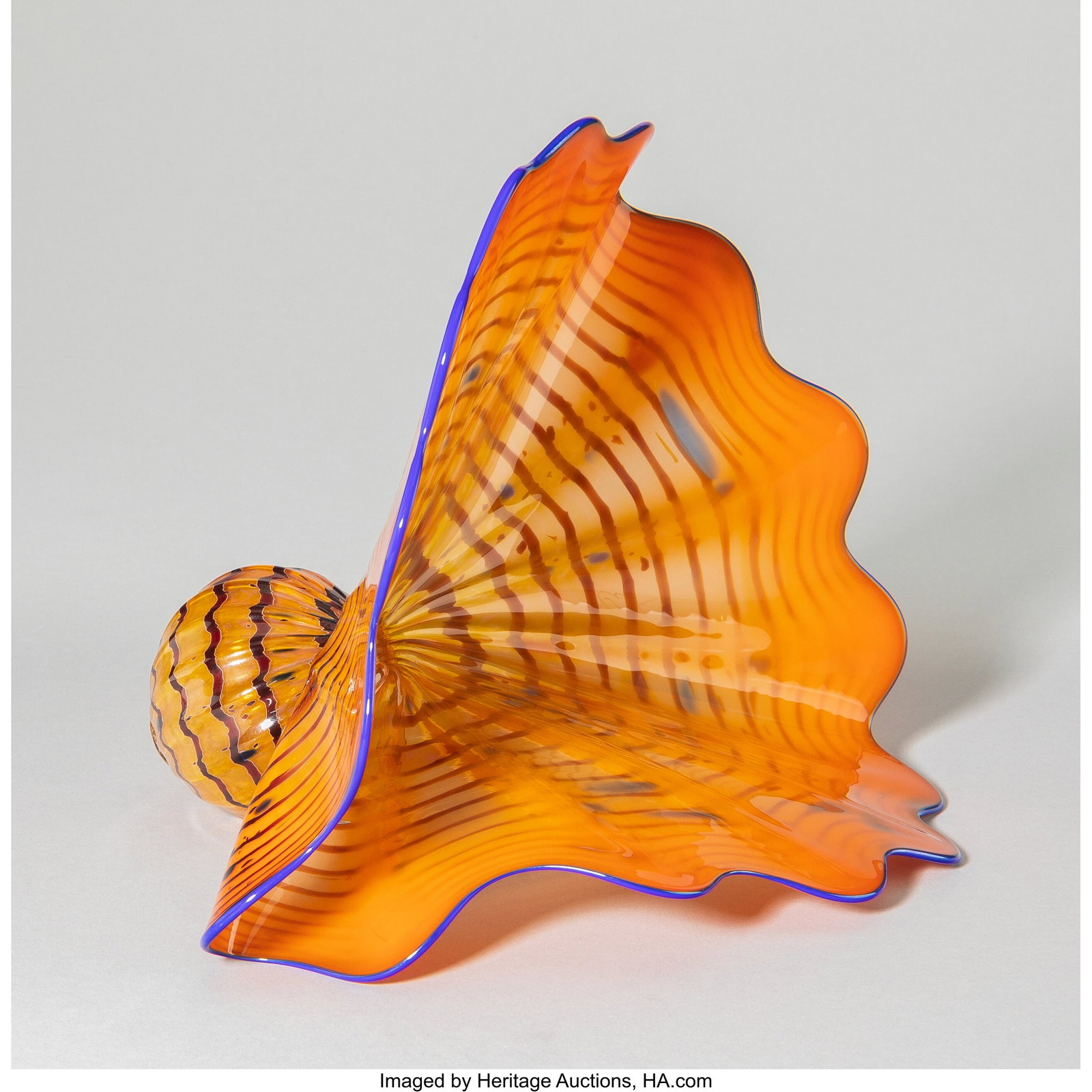 Dale Chihuly Mandarin Persian with Blue Lip Wrap (1 of 6)