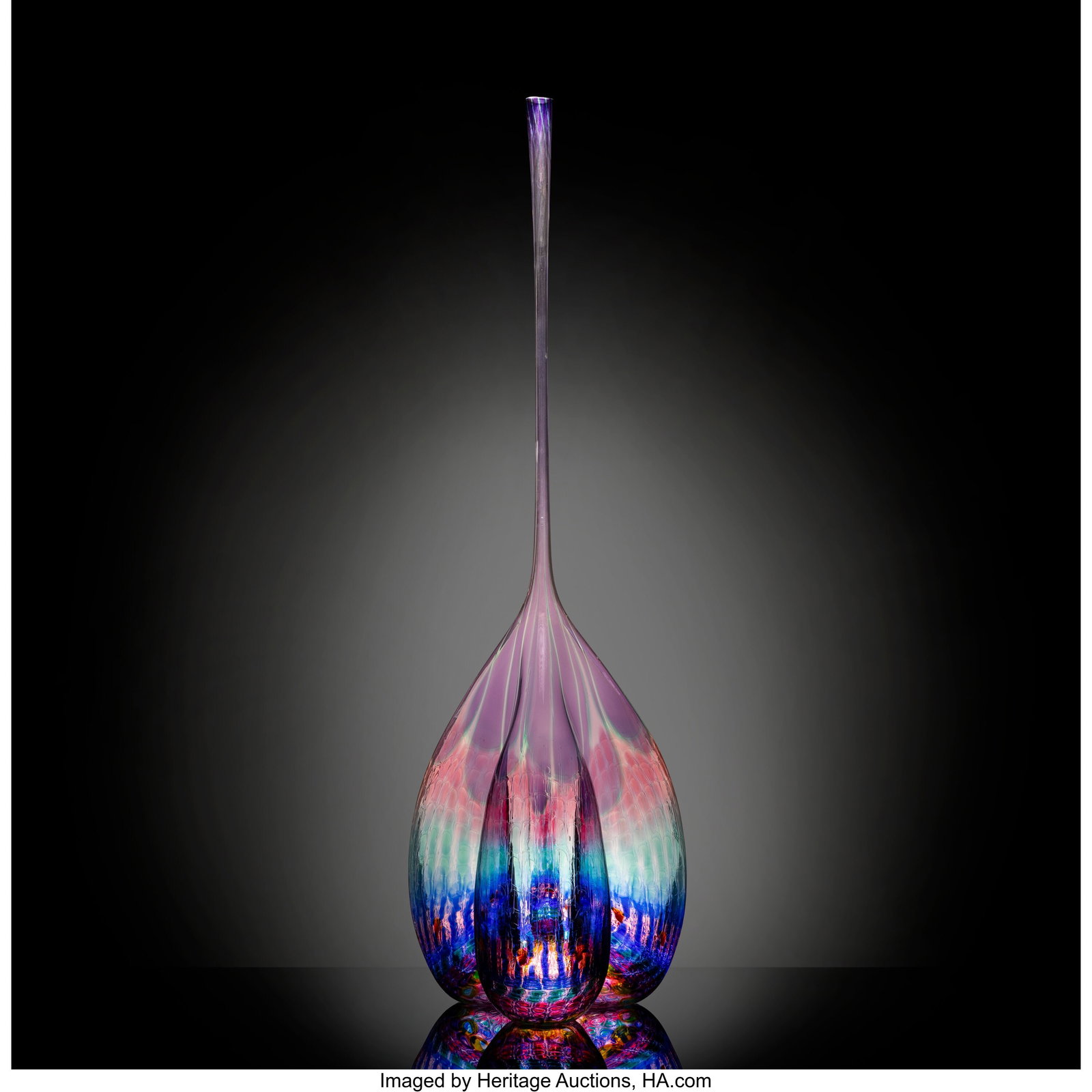 Stephen Powell Untitled (CBW) from the Teasers S: Stephen Powell Untitled (CBW) from the Teasers Series Fused and blown murrine glass 61 x 19 x 19 inches (154.9 x 48.3 x 48.3 cm) HID03101062020 © 2026 Her