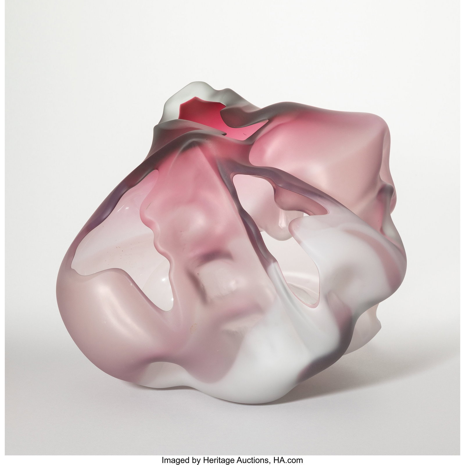 Marvin Lipofsky California Color Series #20, 198: Marvin Lipofsky California Color Series #20, 1986-1988 Cut, sandblasted, acid-etched and mold-blown glass 13 x 16-1/4 x 14 inches (33.0 x 41.3 x 35.