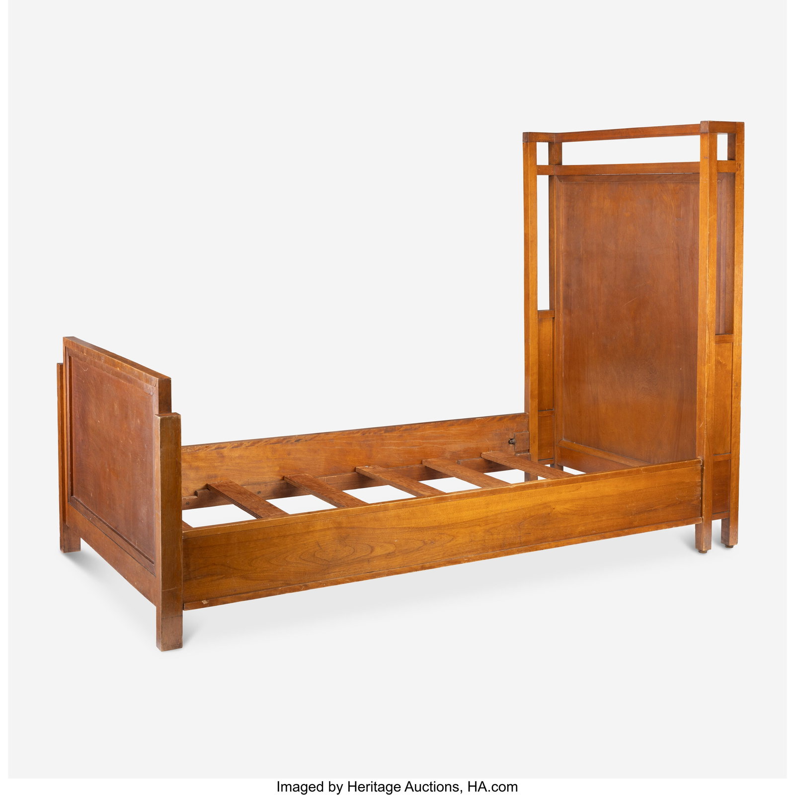Frank Lloyd Wright Twin Bed Designed for the Oak (1 of 6)