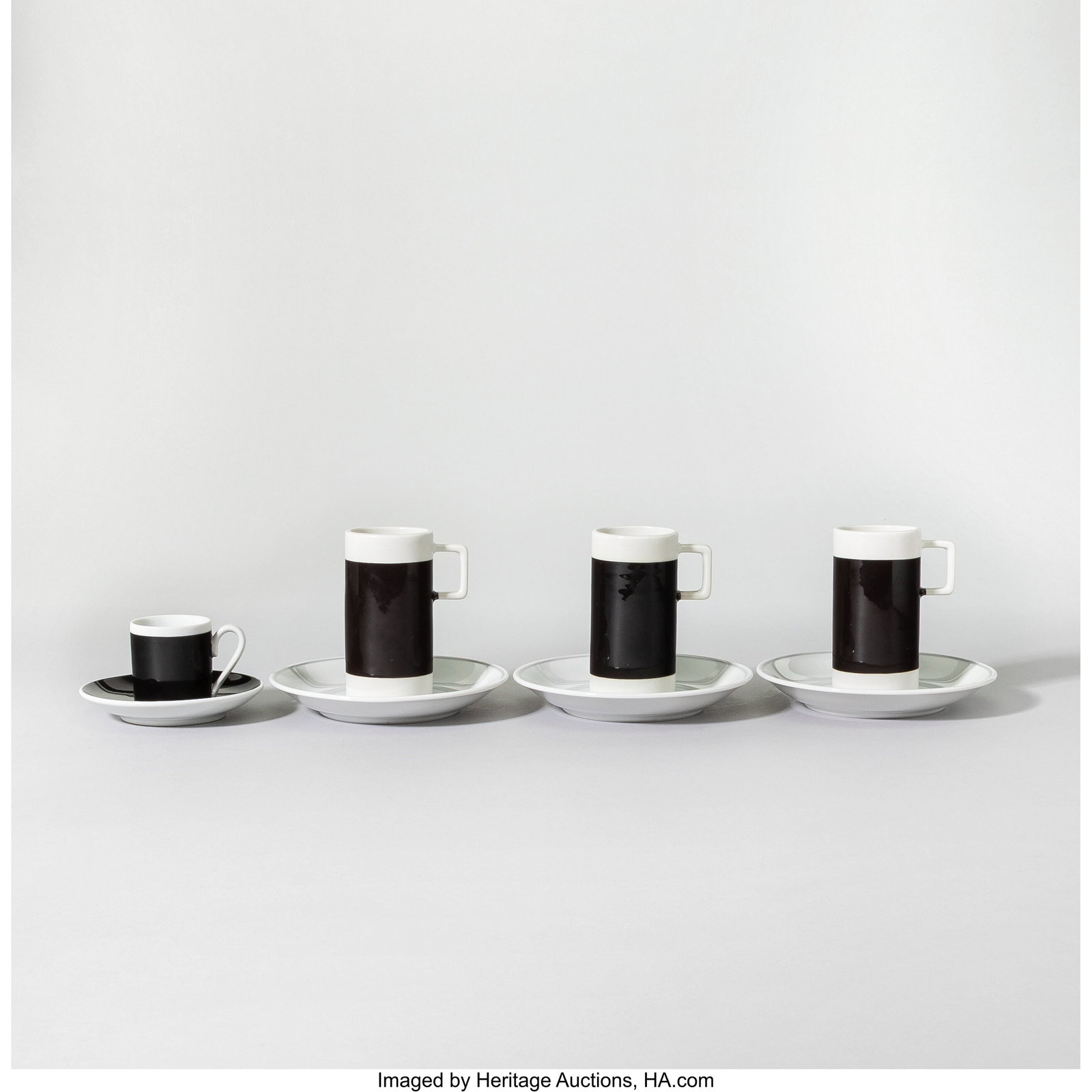 Alexander Girard for Braniff International Eight: Alexander Girard for Braniff International Eight Coffee Service Articles, circa 1970 Glazed ceramic 4 x 3 x 2-1/8 inches (10.2 x 7.6 x 5.4 cm) Stamped: E