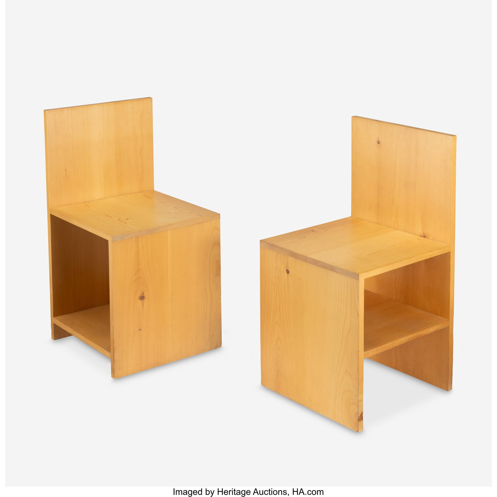 Donald Judd Two Chairs, Models 84-9 & 84-10, des (1 of 4)