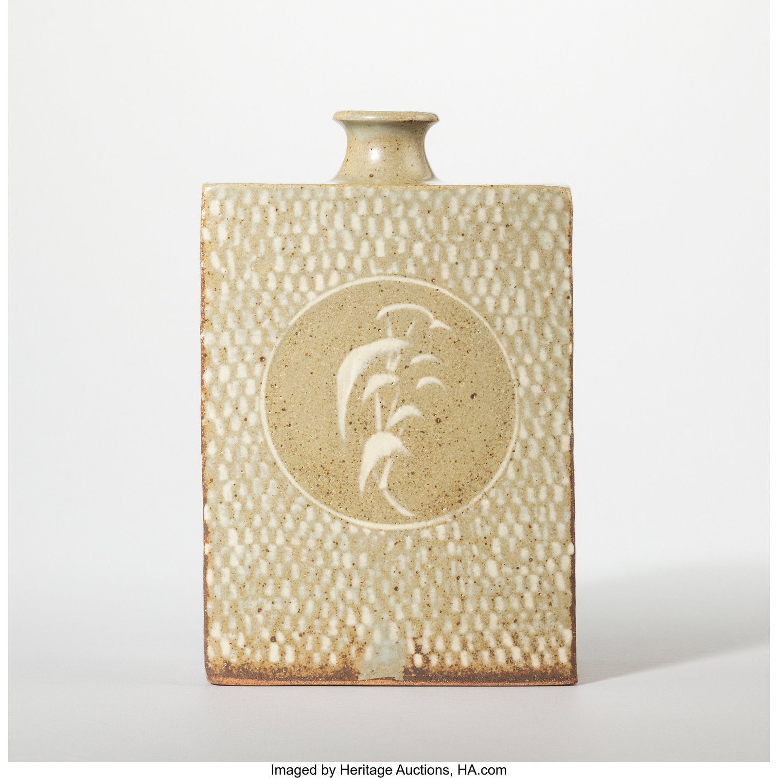 Tatsuzō Shimaoka Rectangular Bottle Glazed sto (1 of 5)