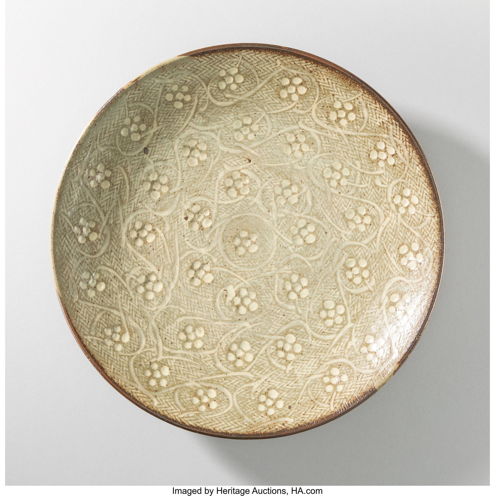 Tatsuzō Shimaoka Dish Glazed stoneware 2-1/4 x (1 of 5)