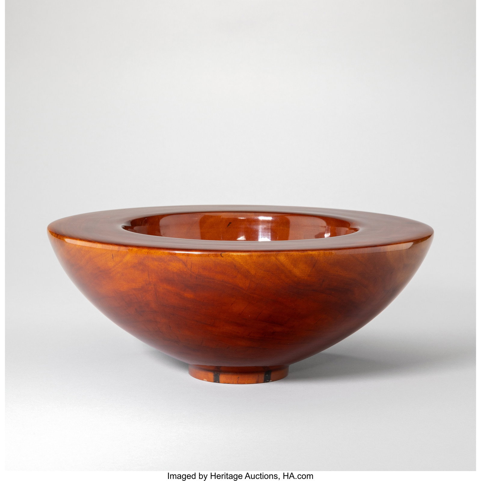 Philip Moulthrop Bowl Turned wild cherry 4-7/8 (1 of 3)