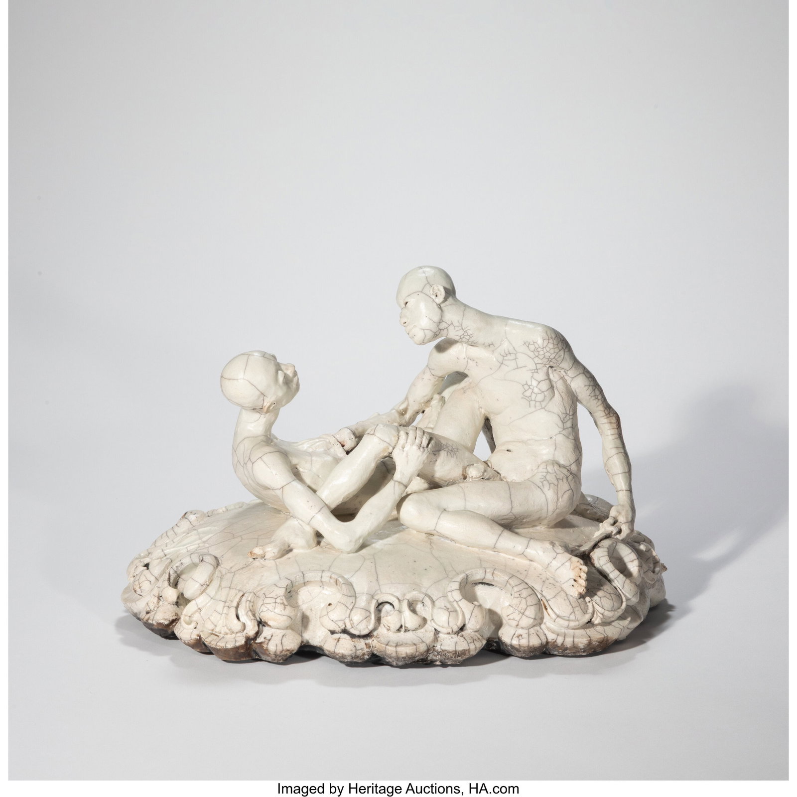 Justin Novak Untitled, circa 2000 Raku-fired ear: Justin Novak Untitled, circa 2000 Raku-fired earthenware 11-1/2 x 16 x 12 inches (29.2 x 40.6 x 30.5 cm) HID03101062020 © 2026 Heritage Auctions | Al