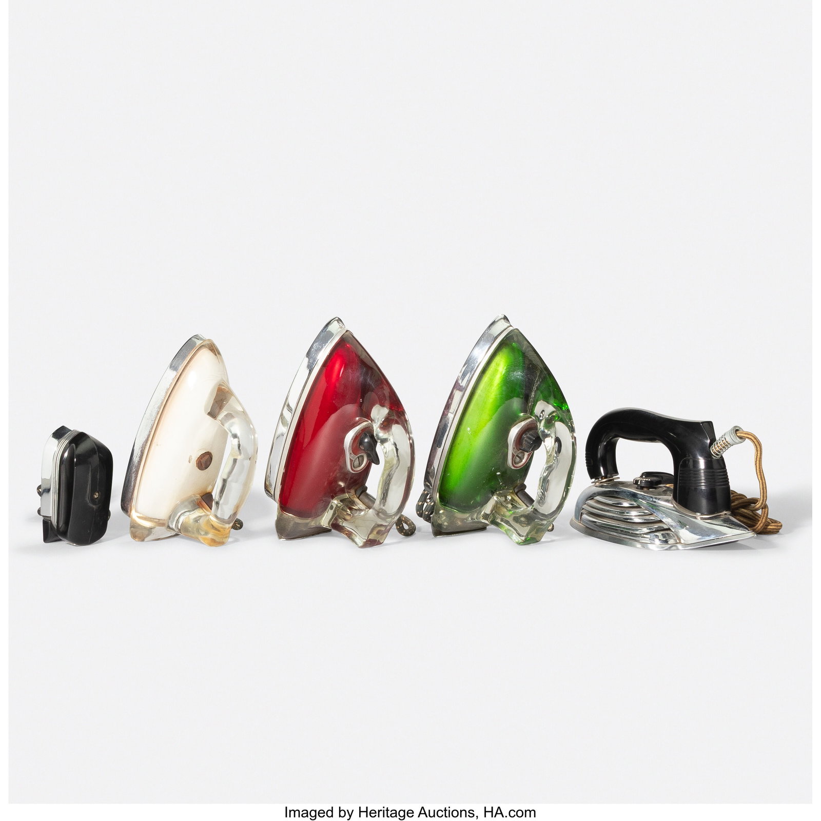 American Group of Five Electric Irons, 1943 and (1 of 4)