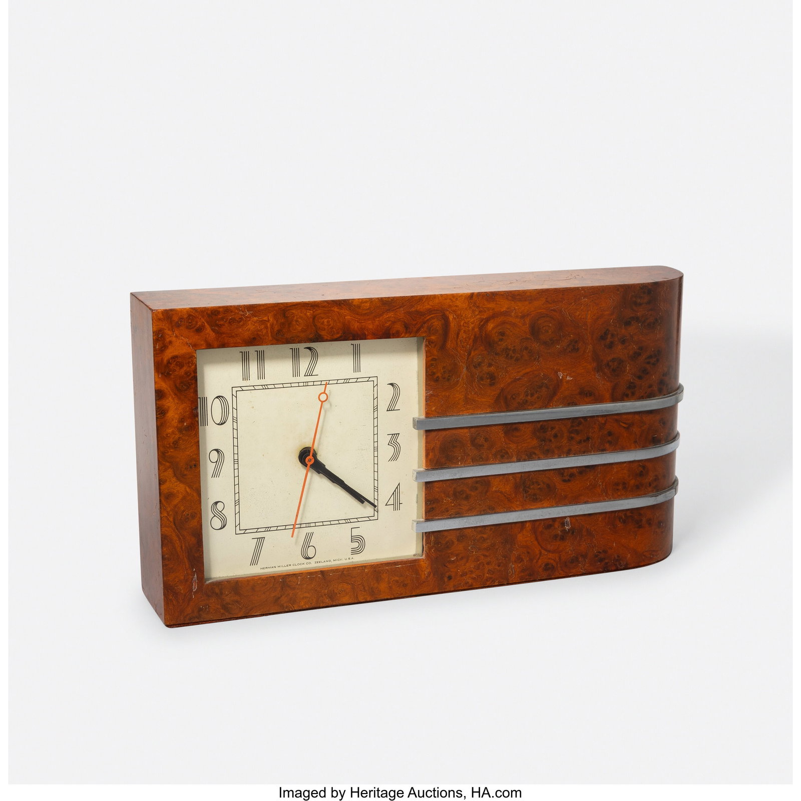 Gilbert Rohde Table Clock, Model 4082B, circa 19 - 2