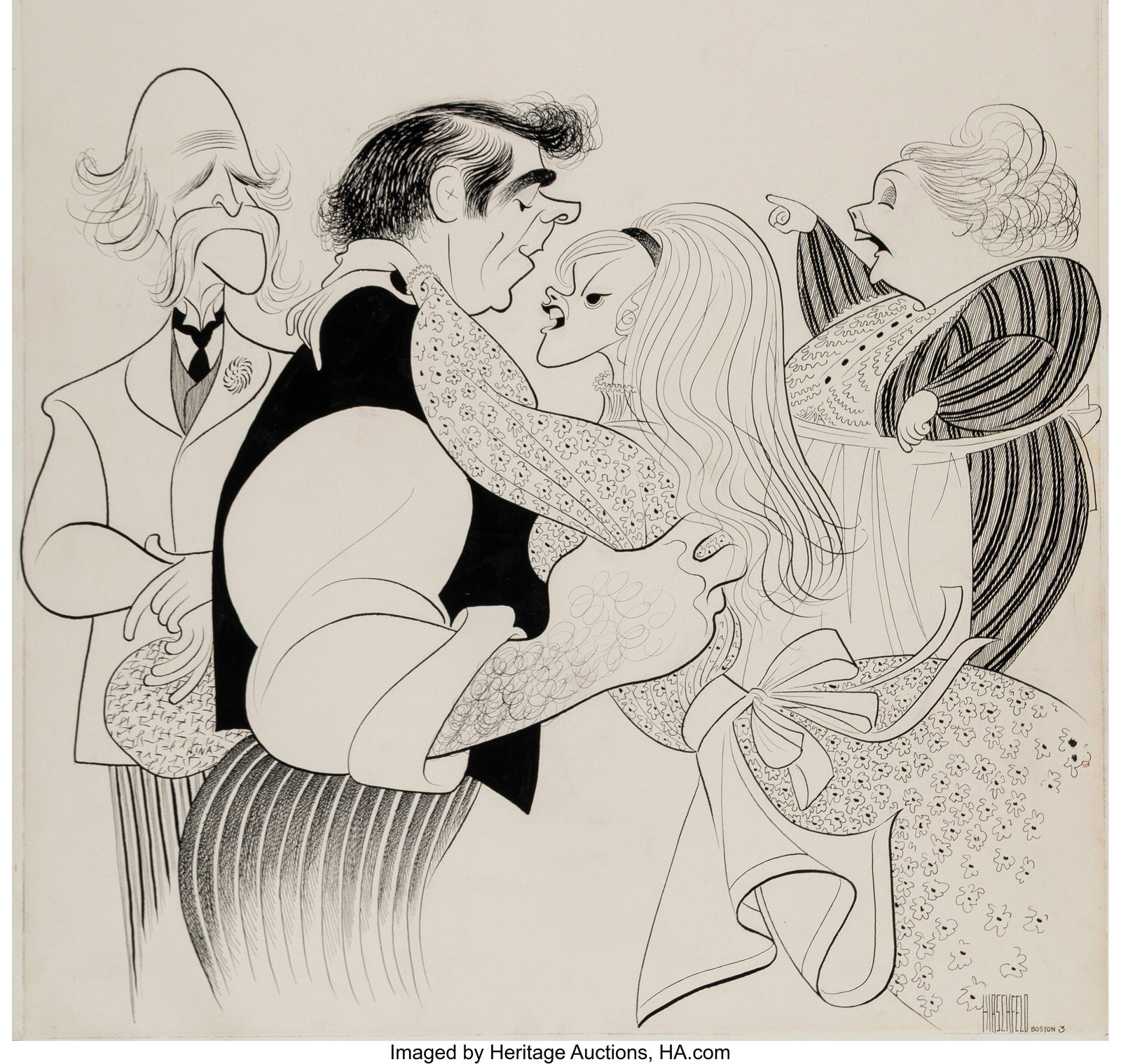 Al Hirschfeld (American, 1903-2003) A Time for S (1 of 3)
