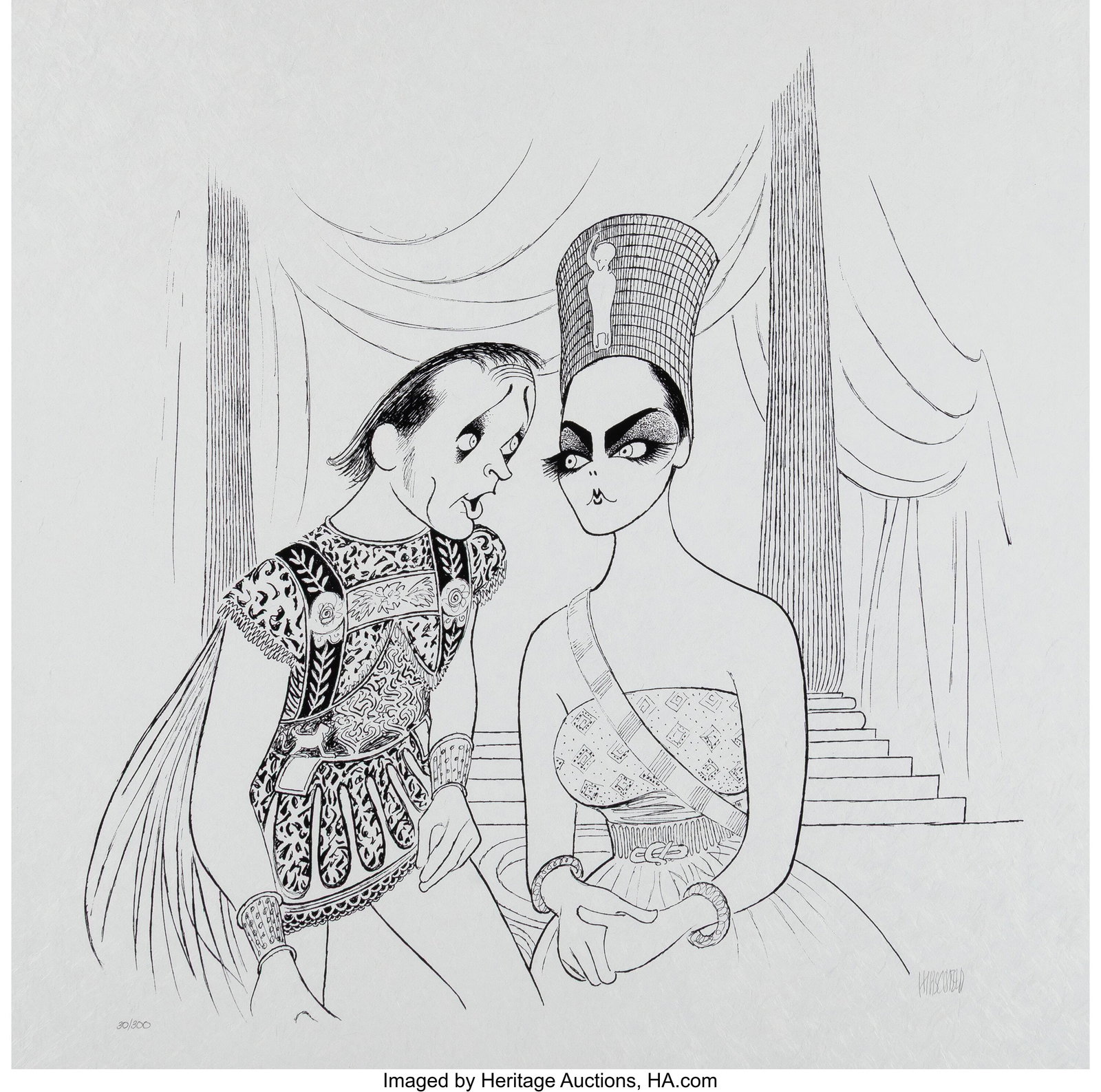 Al Hirschfeld (American, 1903-2003) Cleopatra (B (1 of 2)