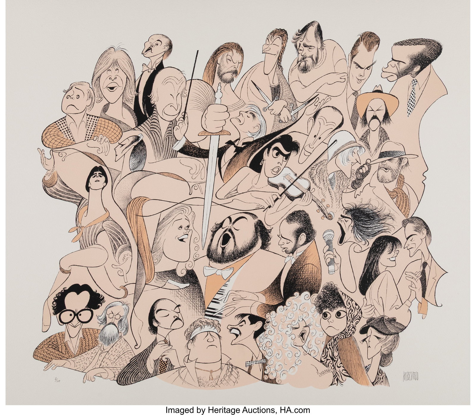 Al Hirschfeld (American, 1903-2003) New Season 1: Al Hirschfeld (American, 1903-2003) New Season 1987-88 Lithograph in colors on Arches paper 21-1/2 x 27-7/8 inches (54.6 x 70.8 cm) (sheet) Ed