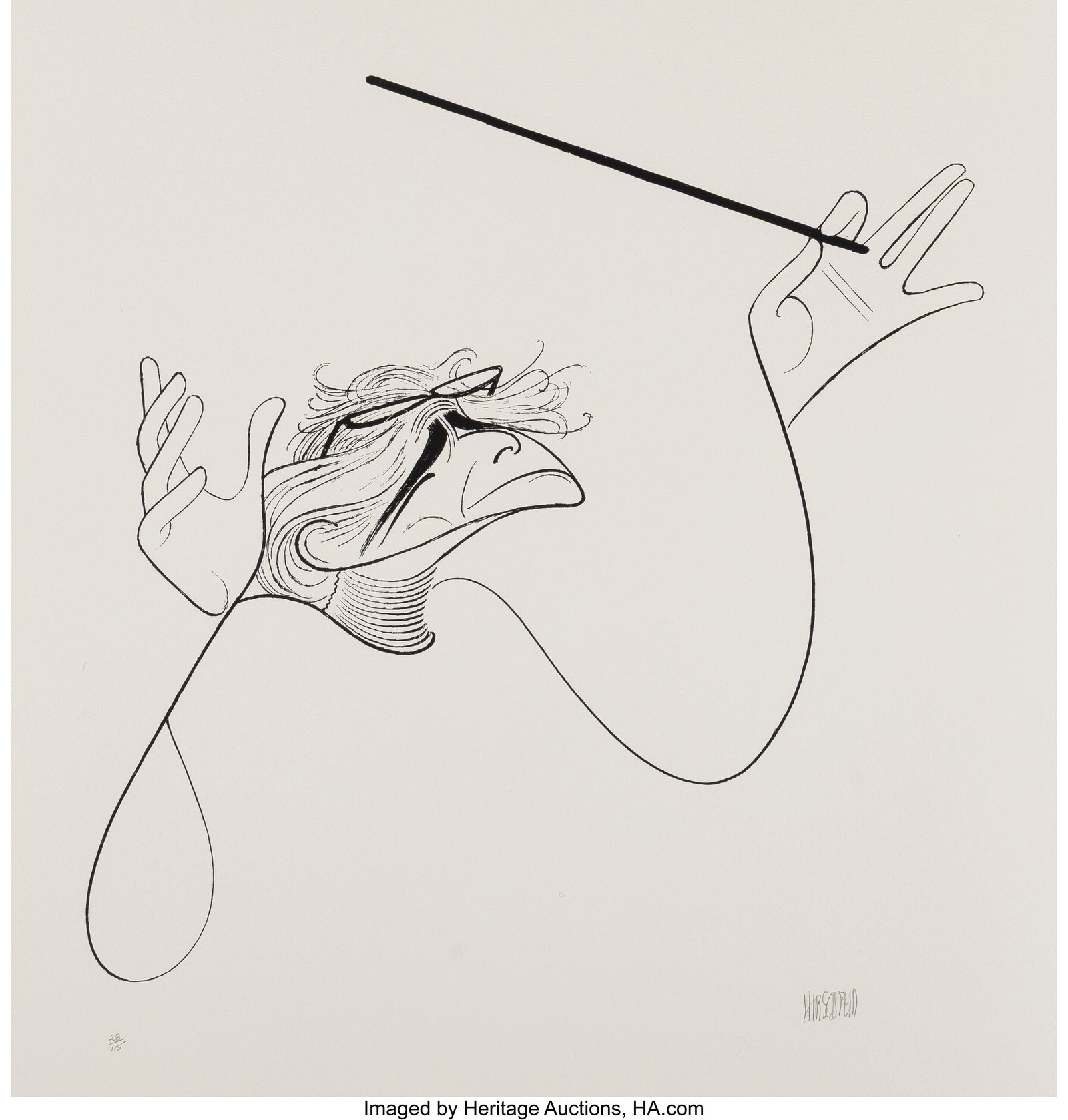 Al Hirschfeld (American, 1903-2003) Bernstein Co (1 of 2)