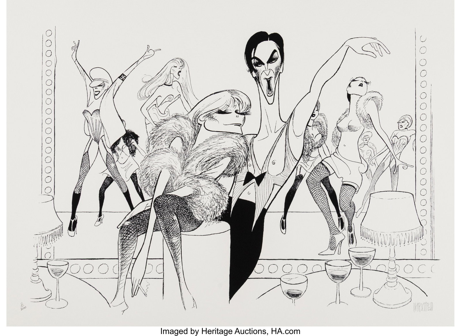Al Hirschfeld (American, 1903-2003) Cabaret at t (1 of 2)