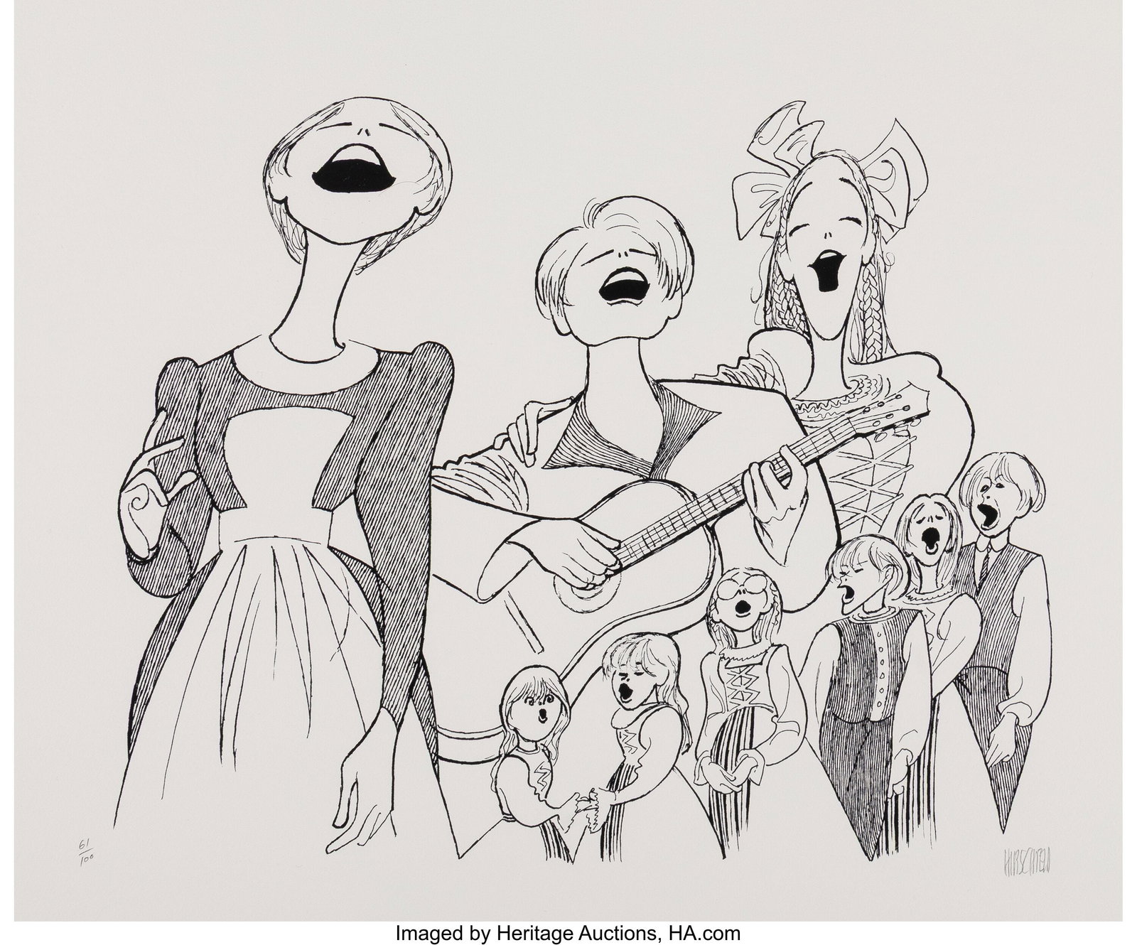 Al Hirschfeld (American, 1903-2003) The Sound of (1 of 2)