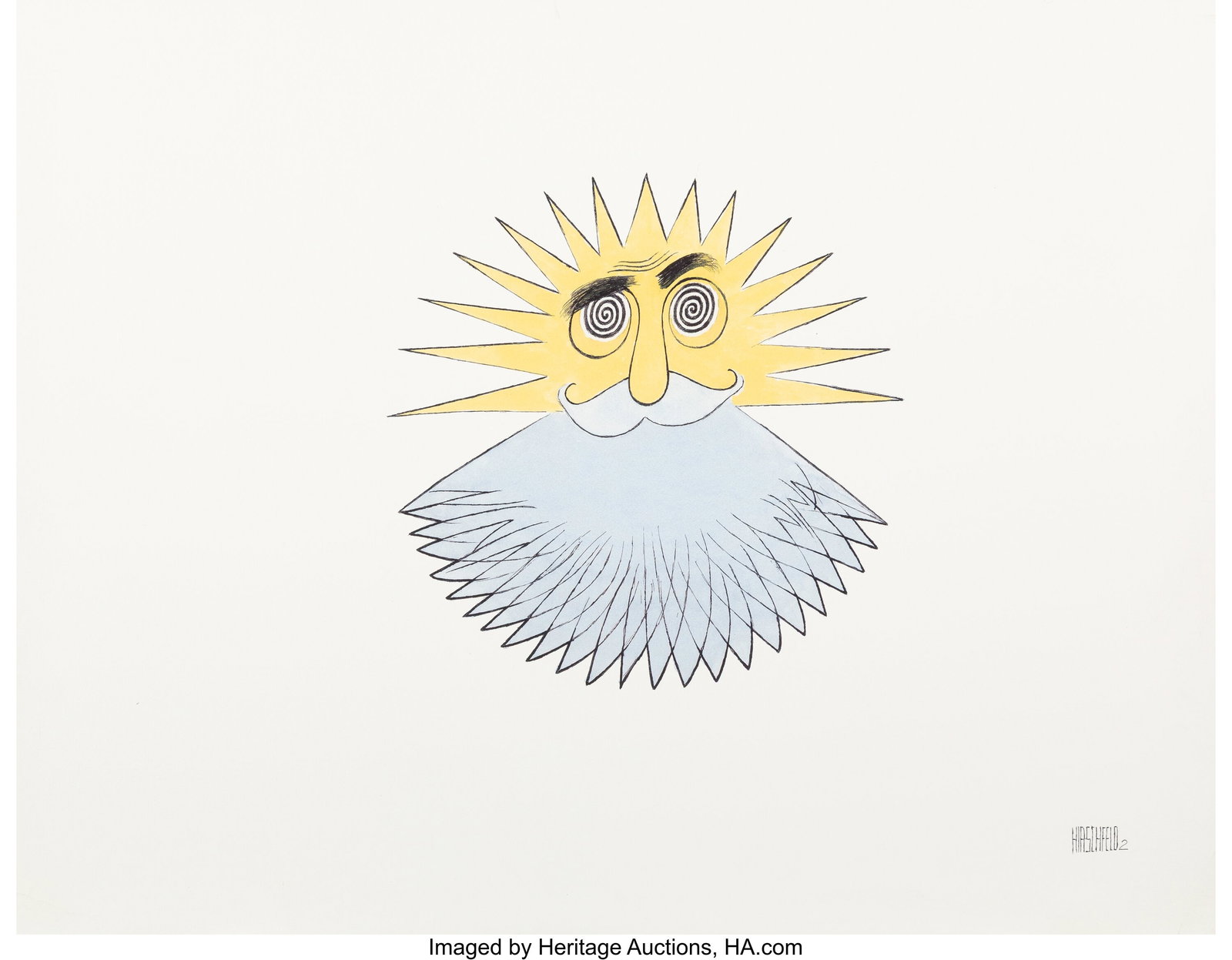 Al Hirschfeld (American, 1903-2003) Self Portrai (1 of 2)