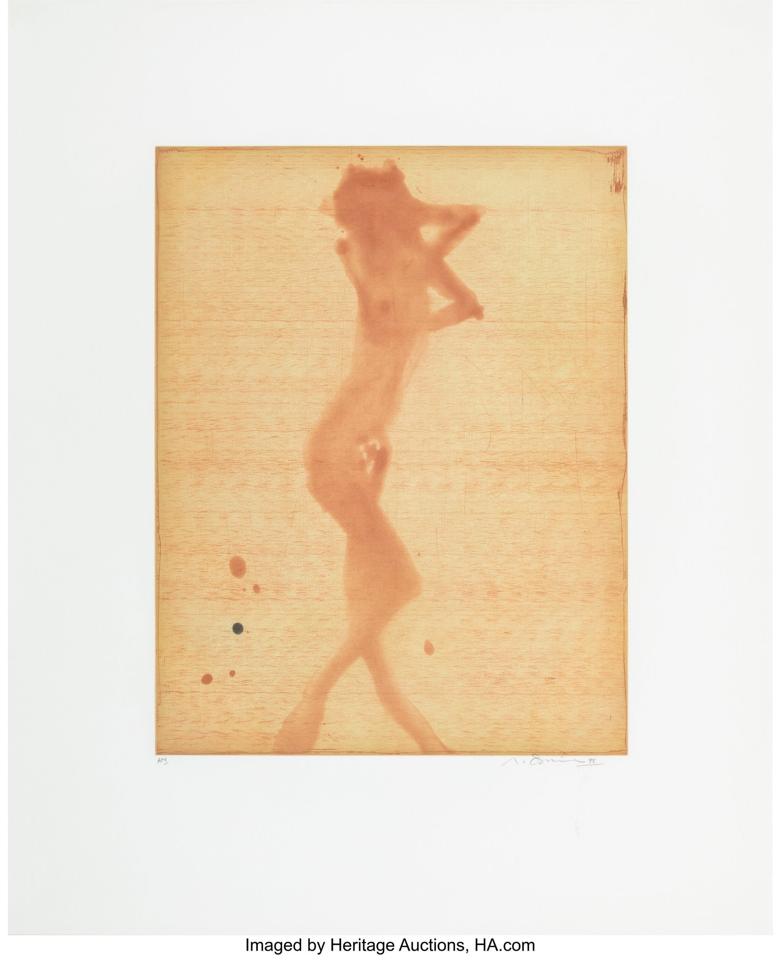 Nathan Joseph Roderick Oliveira (1928-2010) Copp: Nathan Joseph Roderick Oliveira (1928-2010) Copper Plate Nude 3, 1998 Aquatint on Somerset wove paper 27-1/4 x 22-1/2 inches (69.2 x 57.1 cm) (shee