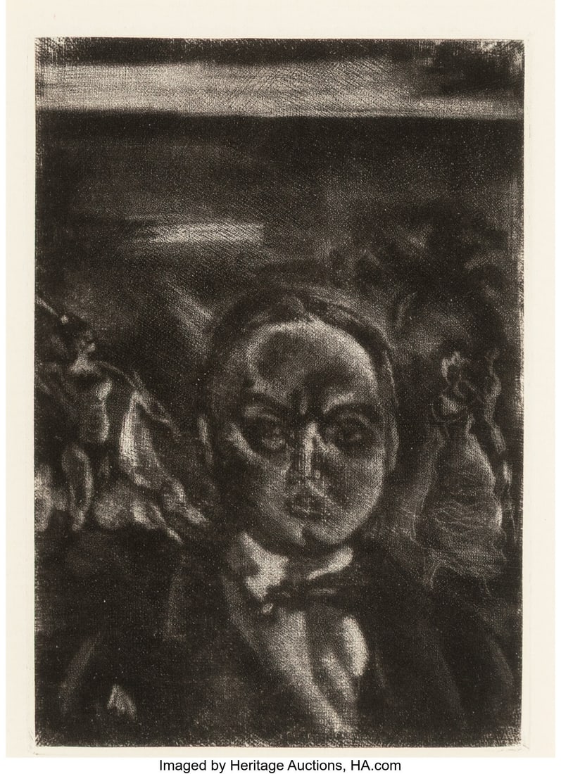 Jules Pascin (1885-1930) Portrait of Pierre MacO (1 of 3)