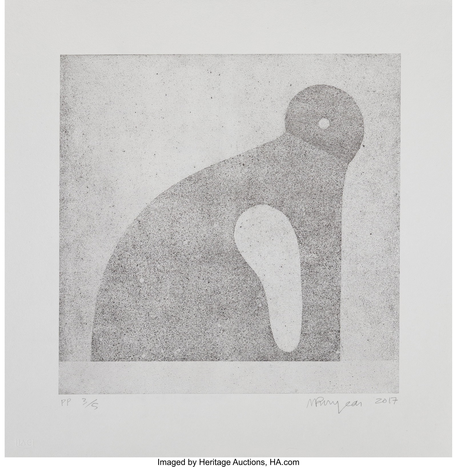 Martin Puryear (b. 1941) Untitled, 2017 Intaglio: Martin Puryear (b. 1941) Untitled, 2017 Intaglio on wove paper 41 x 40 inches (104.1 x 101.6 cm) (sheet) P.P. 3/5 (aside