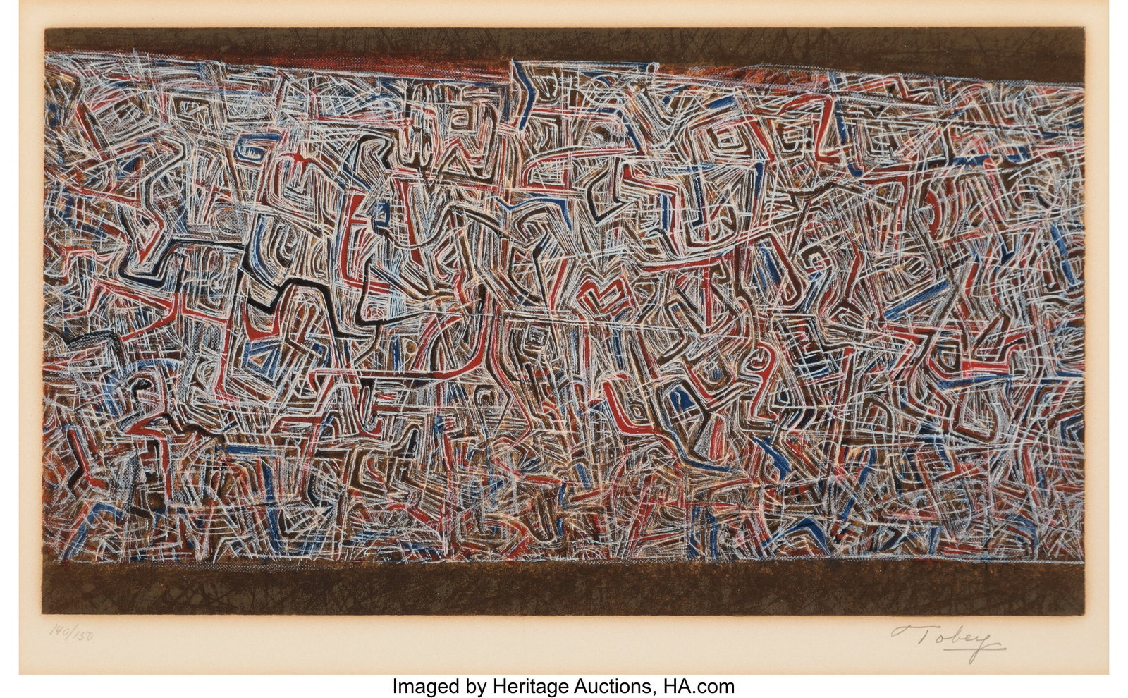 Mark Tobey (1890-1976) The Woven World, 1974 Lit (1 of 3)