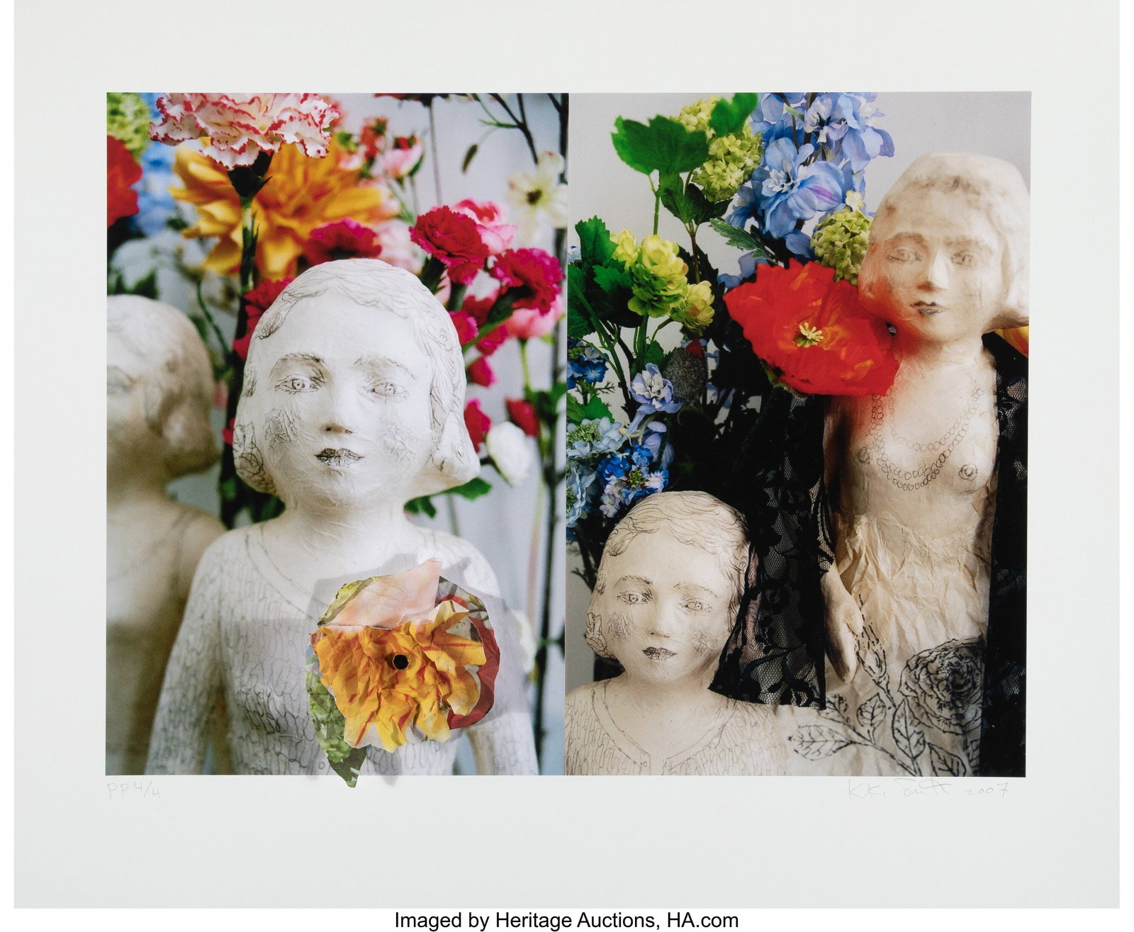 Kiki Smith (b. 1954) Miss May (Studio in a Schoo: Kiki Smith (b. 1954) Miss May (Studio in a School), 2007 Archival inkjet print with collage on Somerset paper 20-1/8 x 24-1/4 inches (51.1 x 61&per