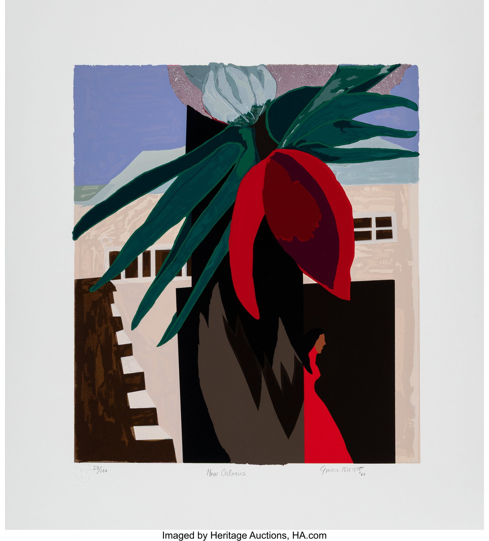 Gwendolyn Knight (1913-2005) New Orleans, 2002 S: Gwendolyn Knight (1913-2005) New Orleans, 2002 Screenprint in colors on wove paper 21-3/4 x 20 inches (55.2 x 50.8 cm) (sheet) Ed. 23/1
