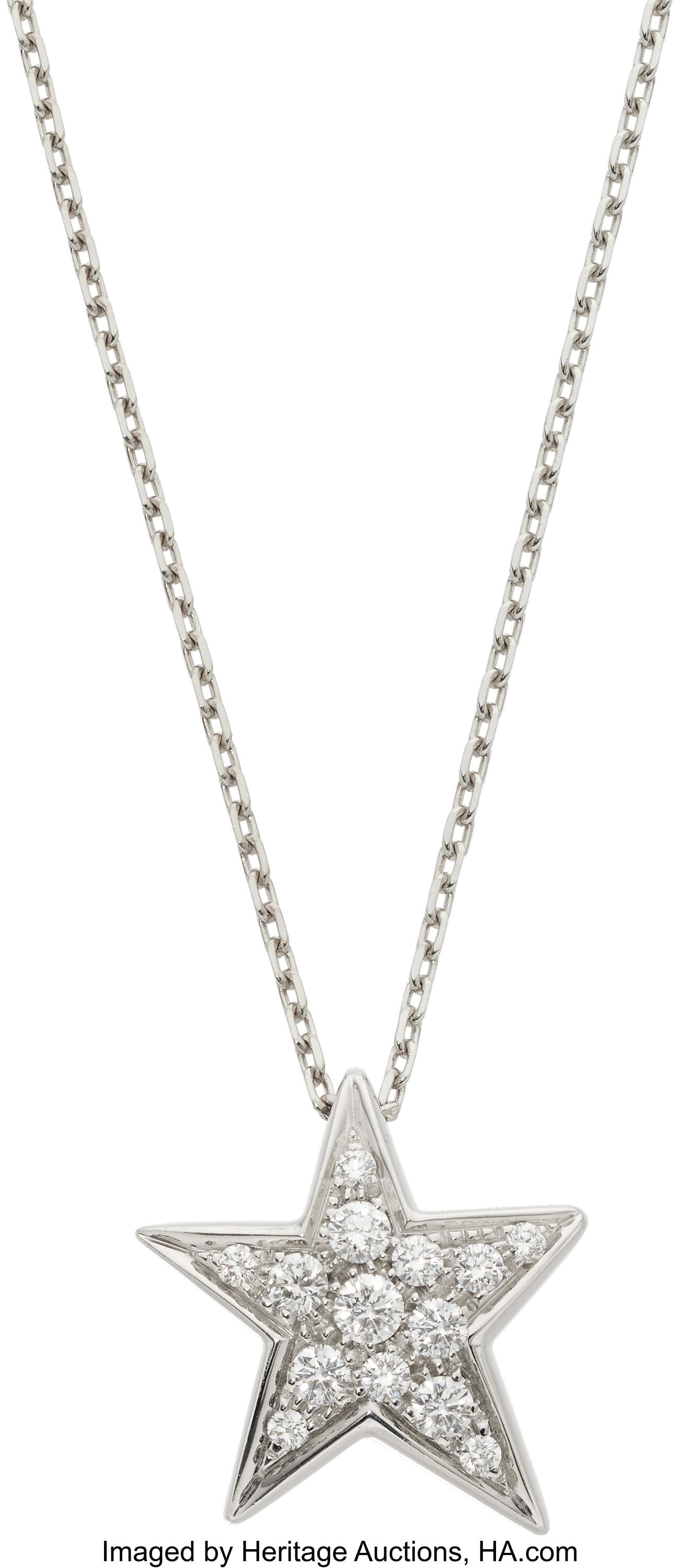 Chanel Diamond, White Gold Necklace Stones: Fu (1 of 2)
