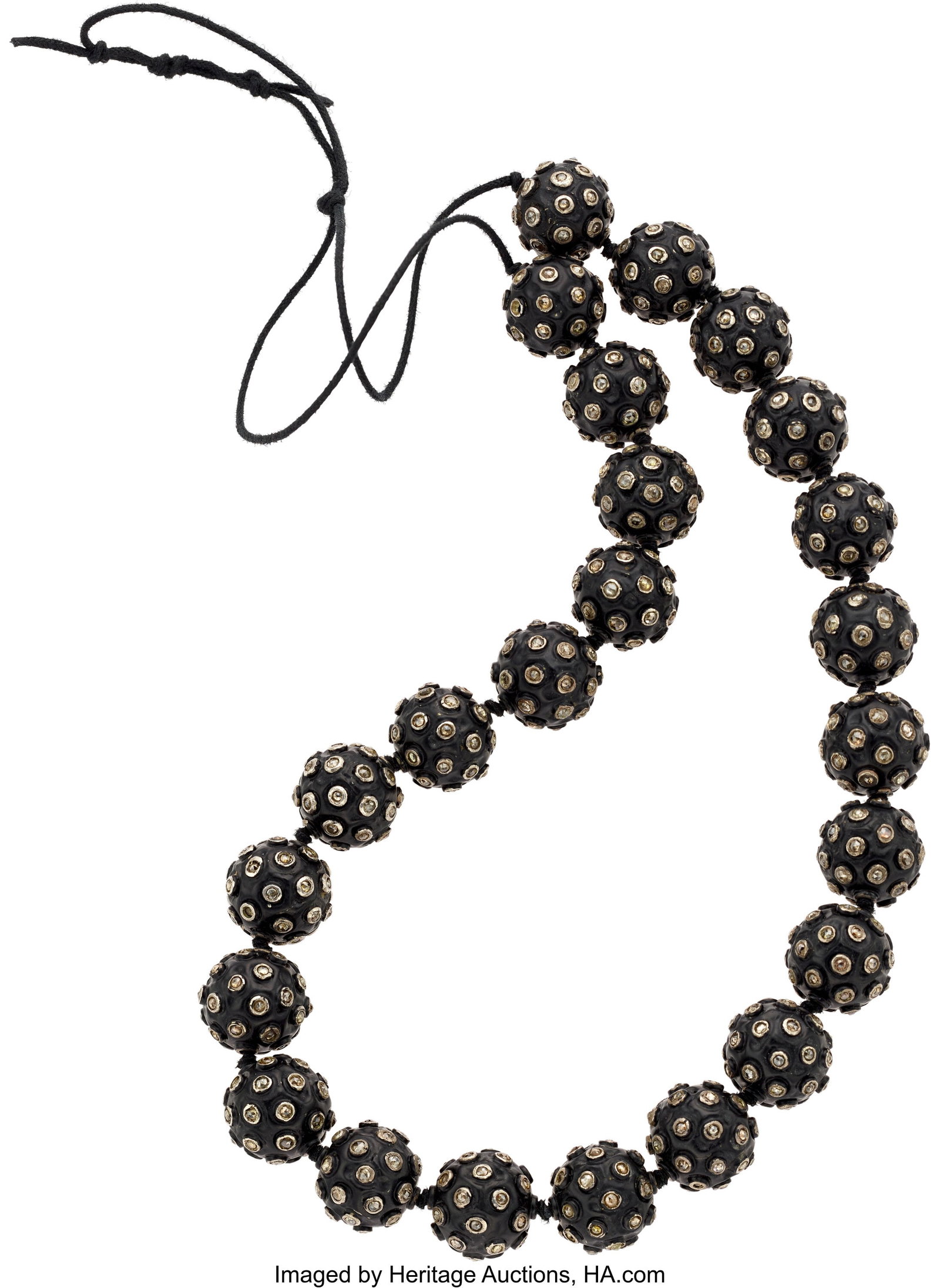 Colored Diamond, Cord, Silver Necklace Stones (1 of 1)