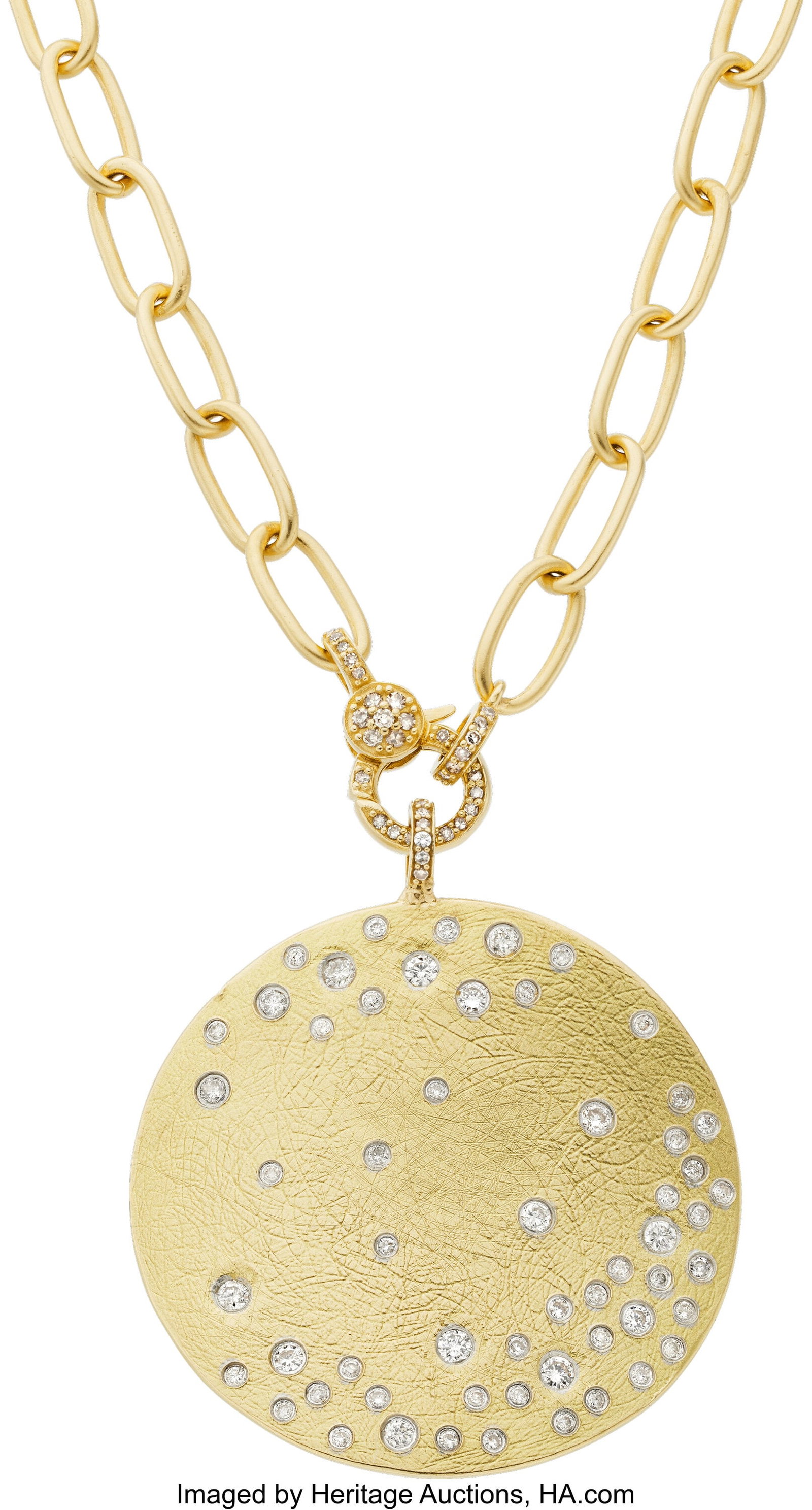 Diamond, Gold Pendant-Necklace Stones: Full and (1 of 1)