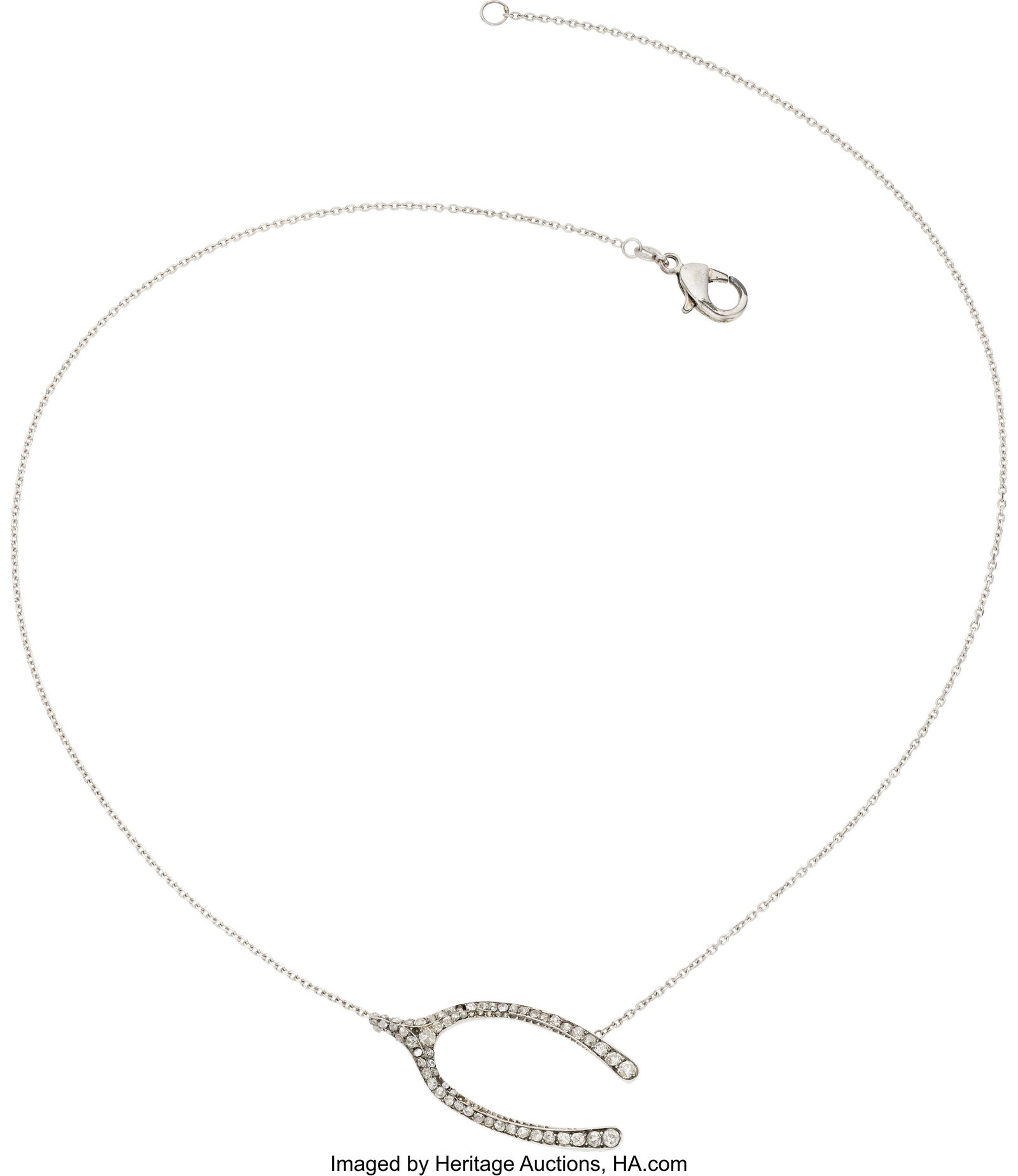 Diamond, White Gold, Silver Necklace Stones: Mi (1 of 1)