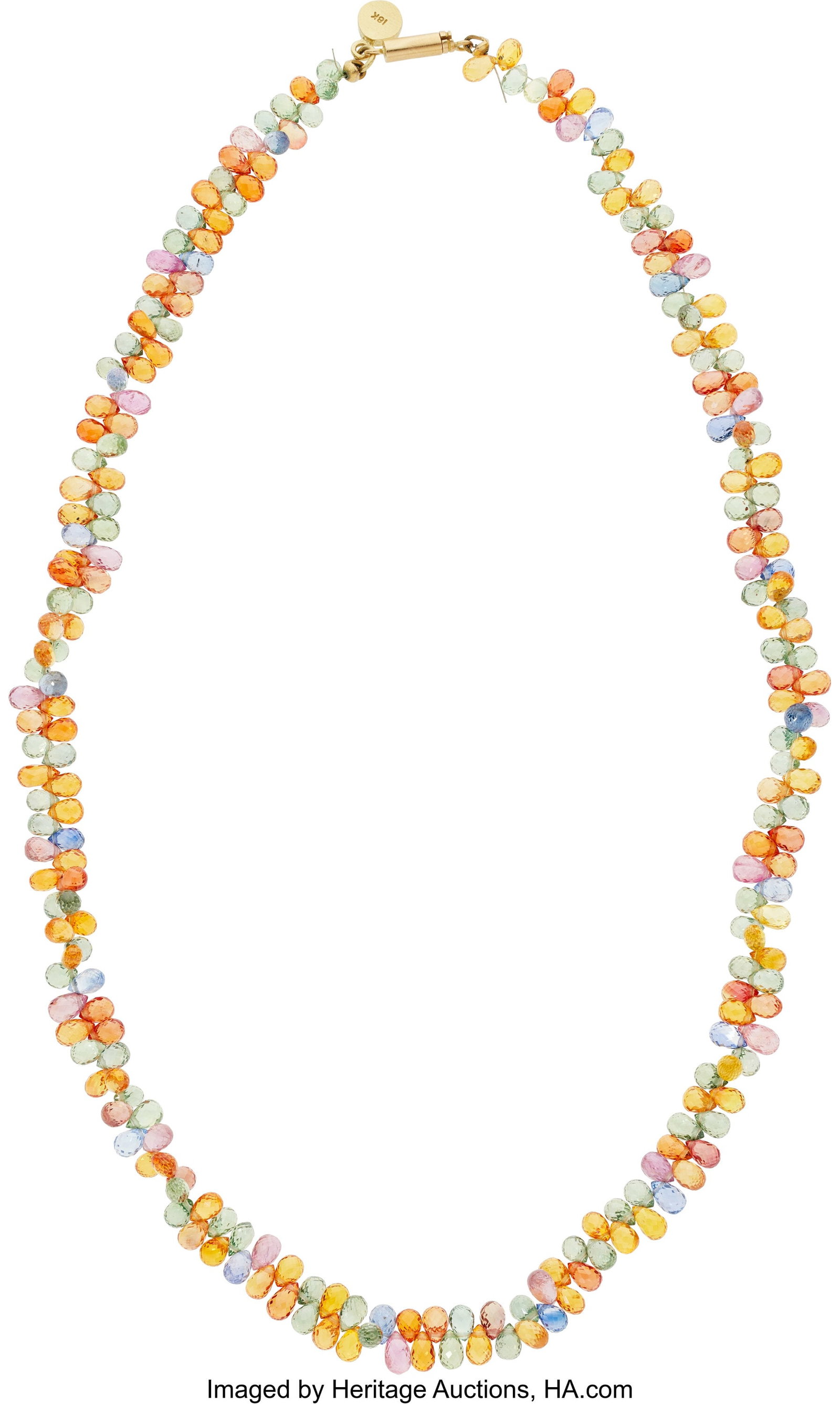 Robin Rotenier Multi-Color Sapphire, Gold Neckla (1 of 2)