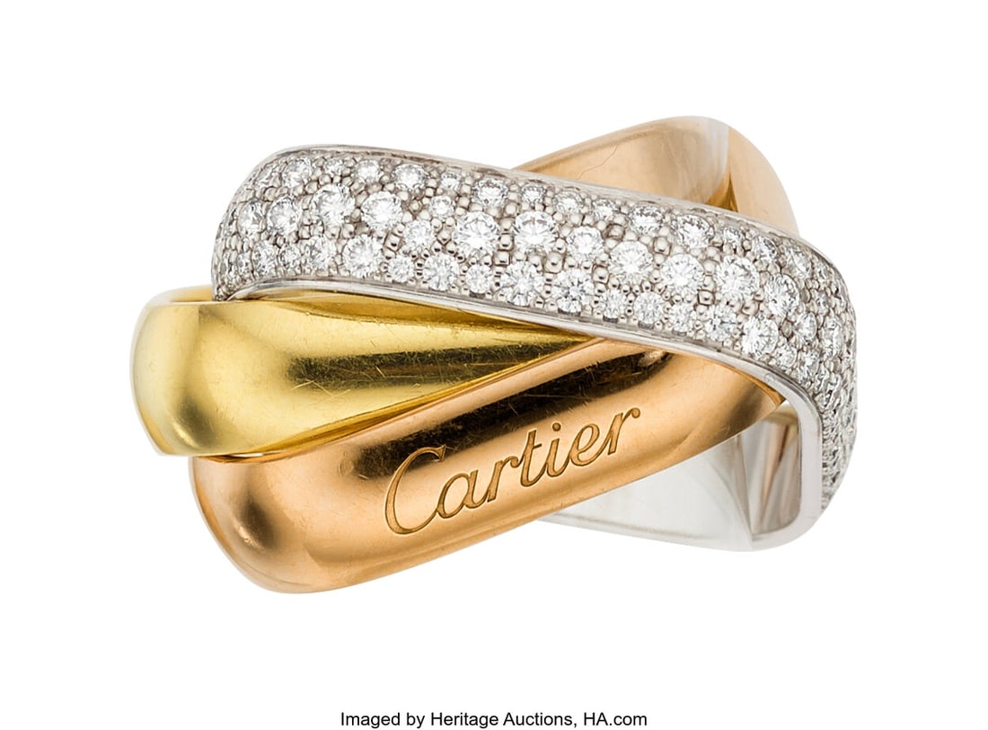 Cartier Diamond, Gold Ring Stones: Full-cut dia (1 of 3)