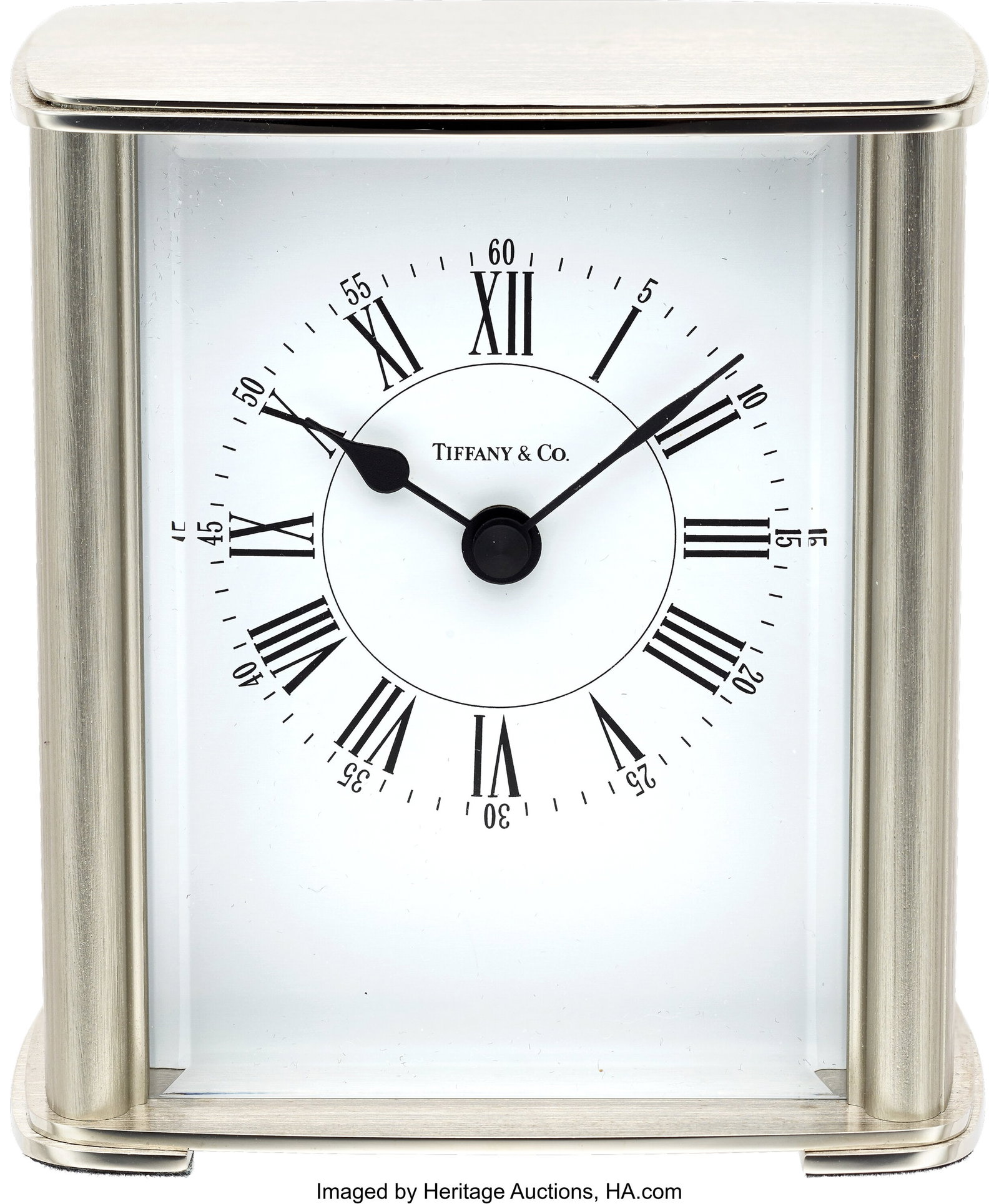 Tiffany & Co. Stainless Steel Portfolio Clock C (1 of 1)
