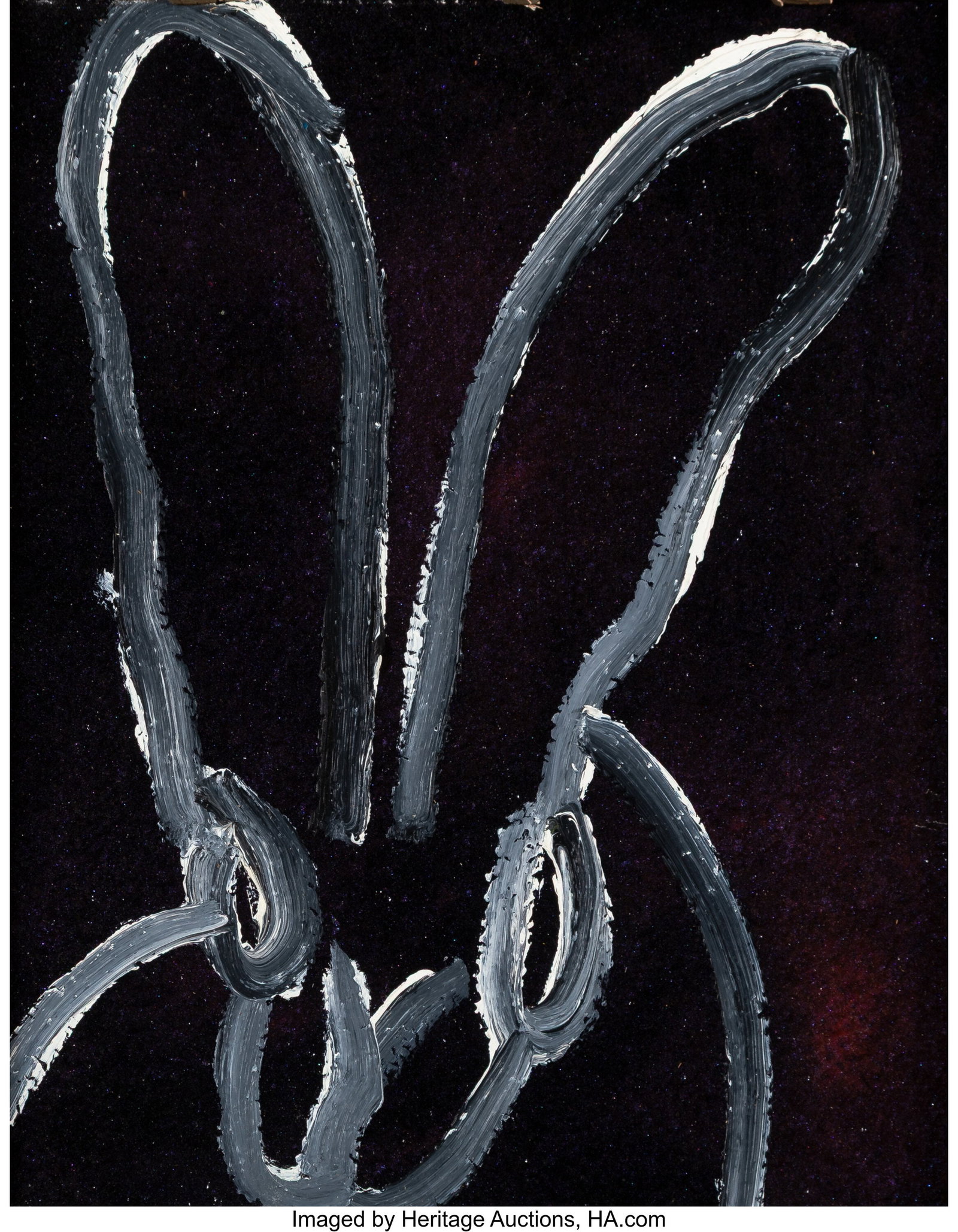 Hunt Slonem (b. 1951) Untitled, 2021 Oil and acr: Hunt Slonem (b. 1951) Untitled, 2021 Oil and acrylic with diamond dust on wood with artist's frame 10 x 8 inches (25.4 x 20.3 cm) Signed and dated on the