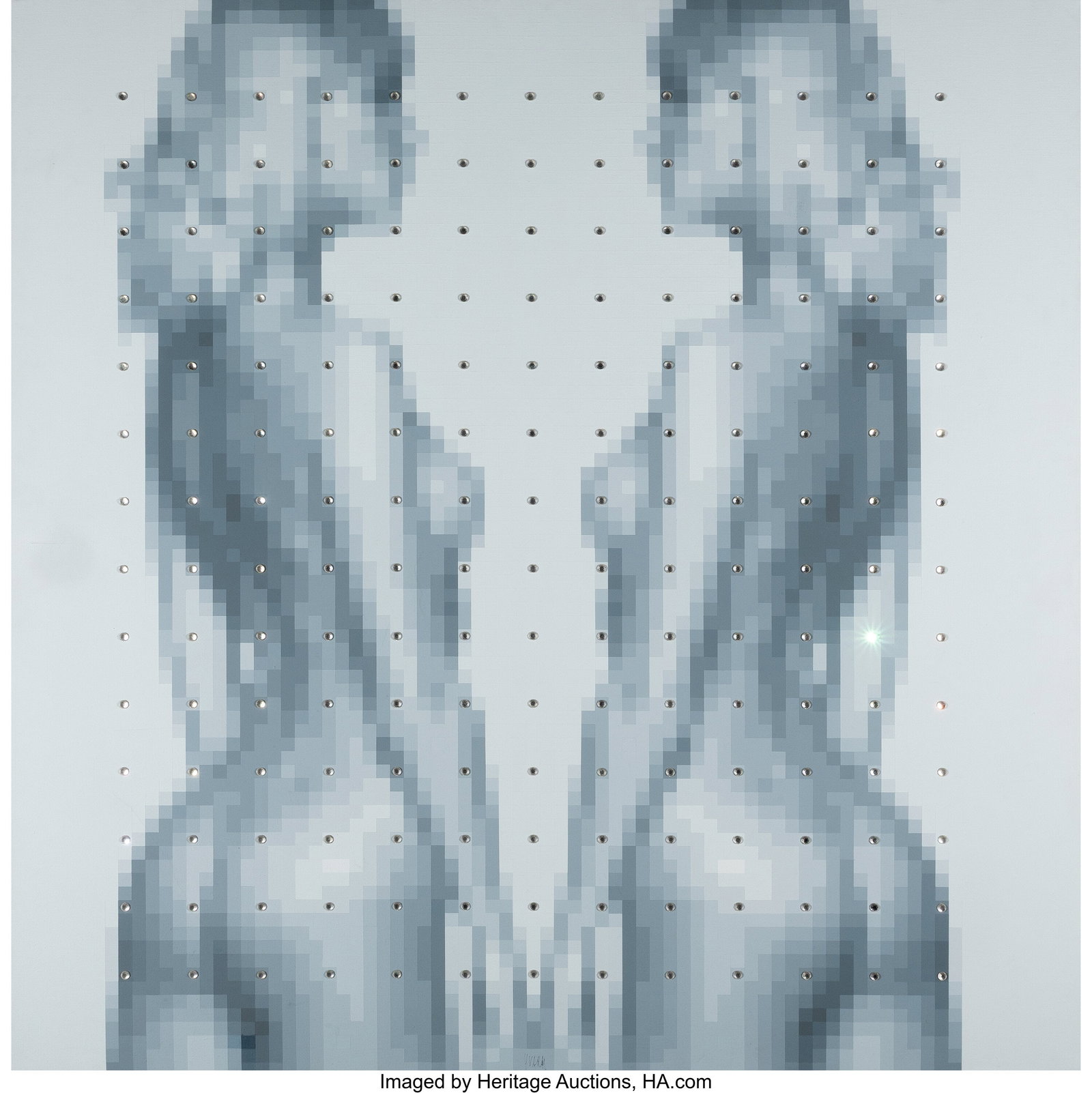 Yvaral (Jean-Pierre Vasarely) (1934-2002) Corps : Yvaral (Jean-Pierre Vasarely) (1934-2002) Corps Corpusculaire, 1992 Acrylic and glued rhinestones on canvas 55-1/4 x 55-1/8 inches (140.3 x 140.0 c