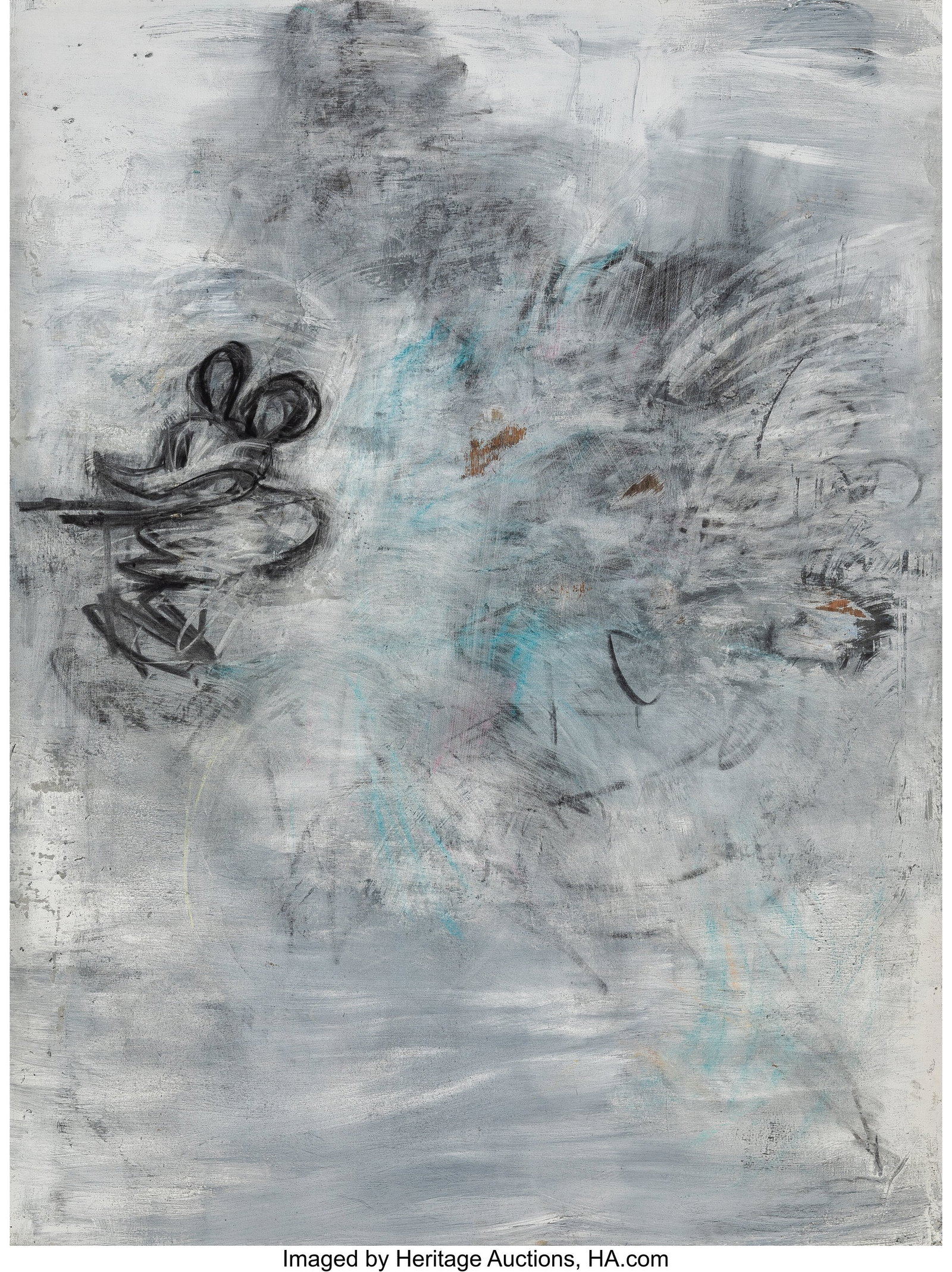 Joyce Pensato (1941-2019) Untitled (Mickey) Past: Joyce Pensato (1941-2019) Untitled (Mickey) Pastel, charcoal, and white enamel on panel 64 x 48 inches (162.6 x 121.9 cm) Inscribed on reverse&c