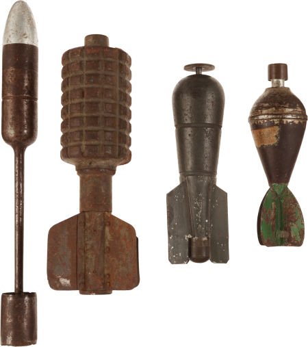 Lot of Miscellaneous WWI Ordnance [Inert].: Lot of Miscellaneous WWI Ordnance [Inert]. Comprising: 1) German Grana