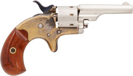Colt Open Top Spur Trigger Pocket Revolver.: Colt Open Top Spur Trigger Pocket Revolver. Serial no. 75673 [barrel and butt], .22 calib