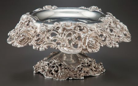 A BLACK, STARR & FROST SILVER TAZZA Maker unkno: A BLACK, STARR & FROST SILVER TAZZA Maker unknown, circa 1900 Marks: BLACK, STA
