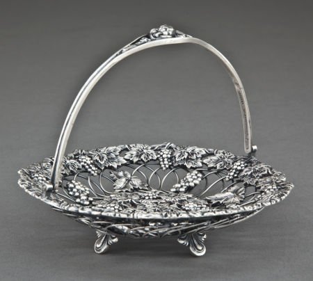 A THEODORE B. STARR SILVER RETICULATED BASKET T: A THEODORE B. STARR SILVER RETICULATED BASKET Theodore B. Starr, New York, New York,