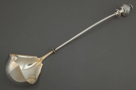 A GEORGE SHARP SILVER AND SILVER GILT LADLE Geo: A GEORGE SHARP SILVER AND SILVER GILT LADLE George B. Sharp, Philadelphia, Pennsylvan