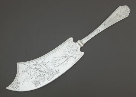 AN AMERICAN SILVER ICE CREAM HATCHET Maker unkn: AN AMERICAN SILVER ICE CREAM HATCHET Maker unknown, circa 1890 Marks: STERLING<