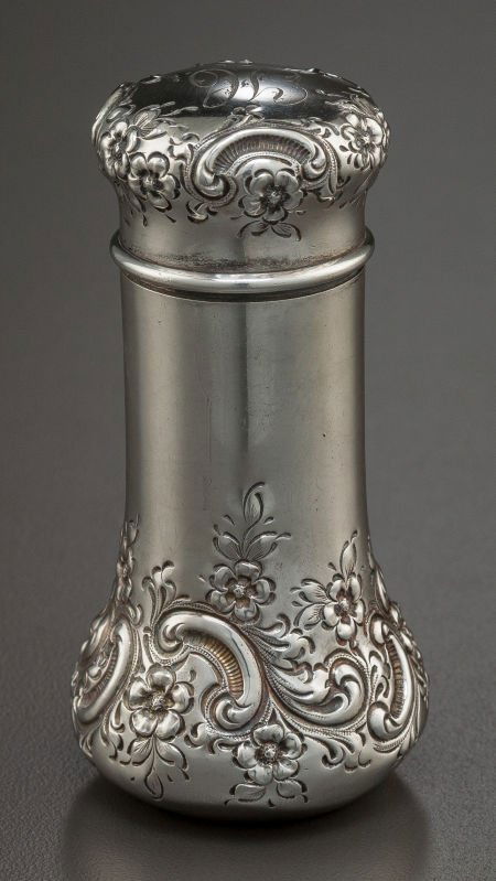 AN AMERICAN SILVER STEEL GRATER Maker unknown, c: AN AMERICAN SILVER STEEL GRATERMaker unknown, circa 1900Marks: J. E. CALDWELL & CO.