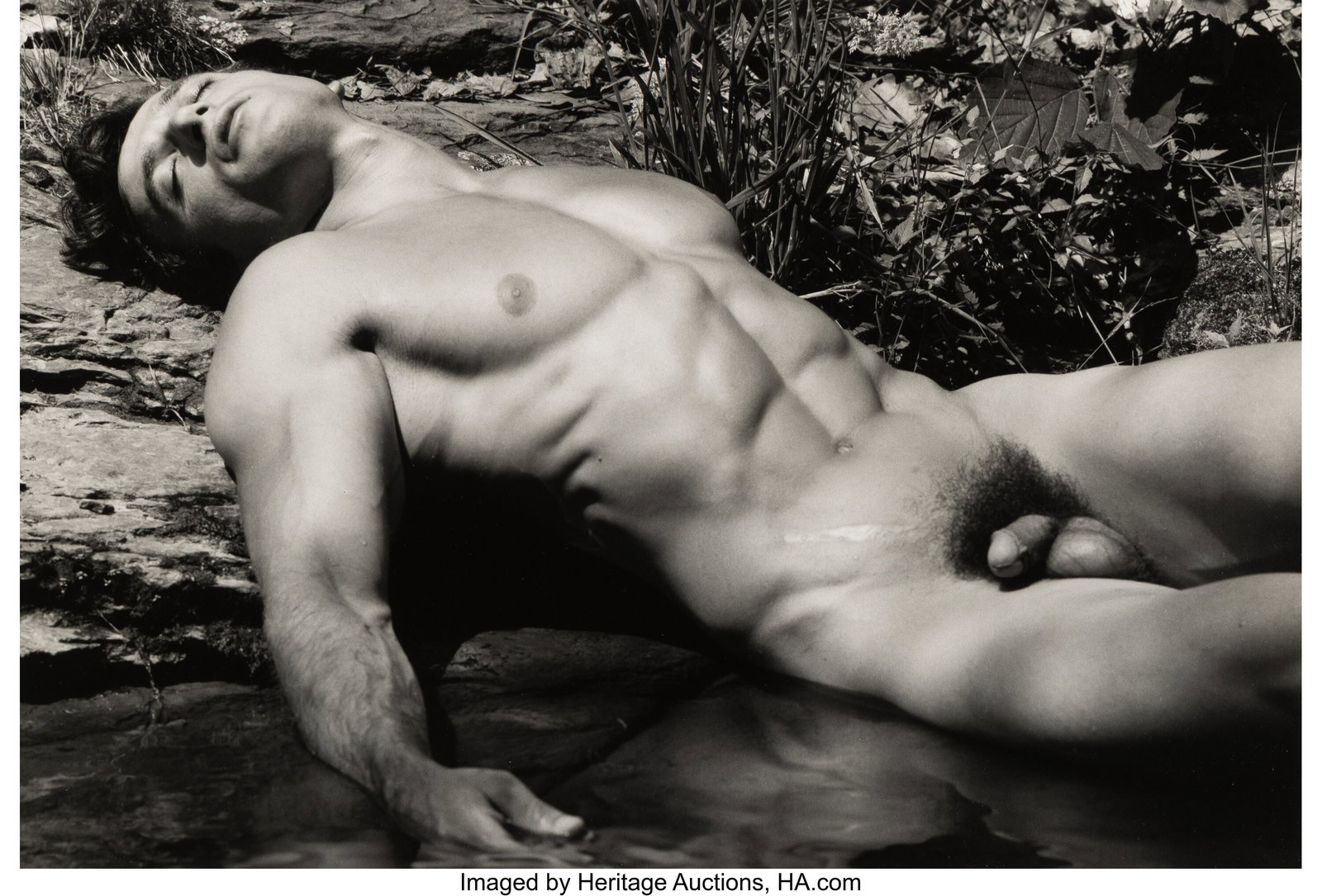 Bob Mizer (American, 1922-1992) Untitled (Loungi: Bob Mizer (American, 1922-1992) Untitled (Lounging Male Nude), 1950s Gelatin silver print 9 x 13-1/4 inches (22.9 x 33.7 cm) (sight&rpa