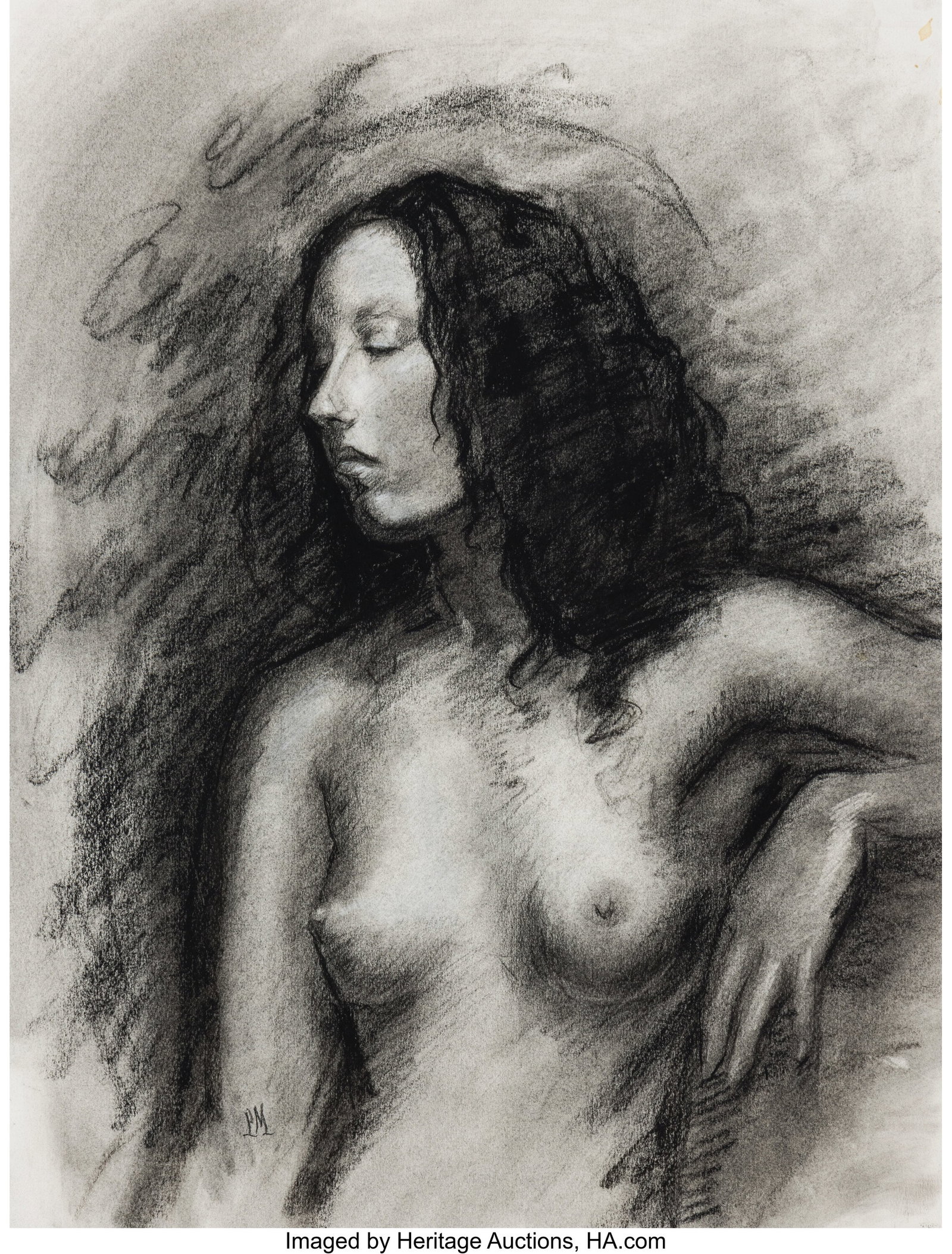 Phil McCarty (20th Century) The Virgin Charcoal  (1 of 2)