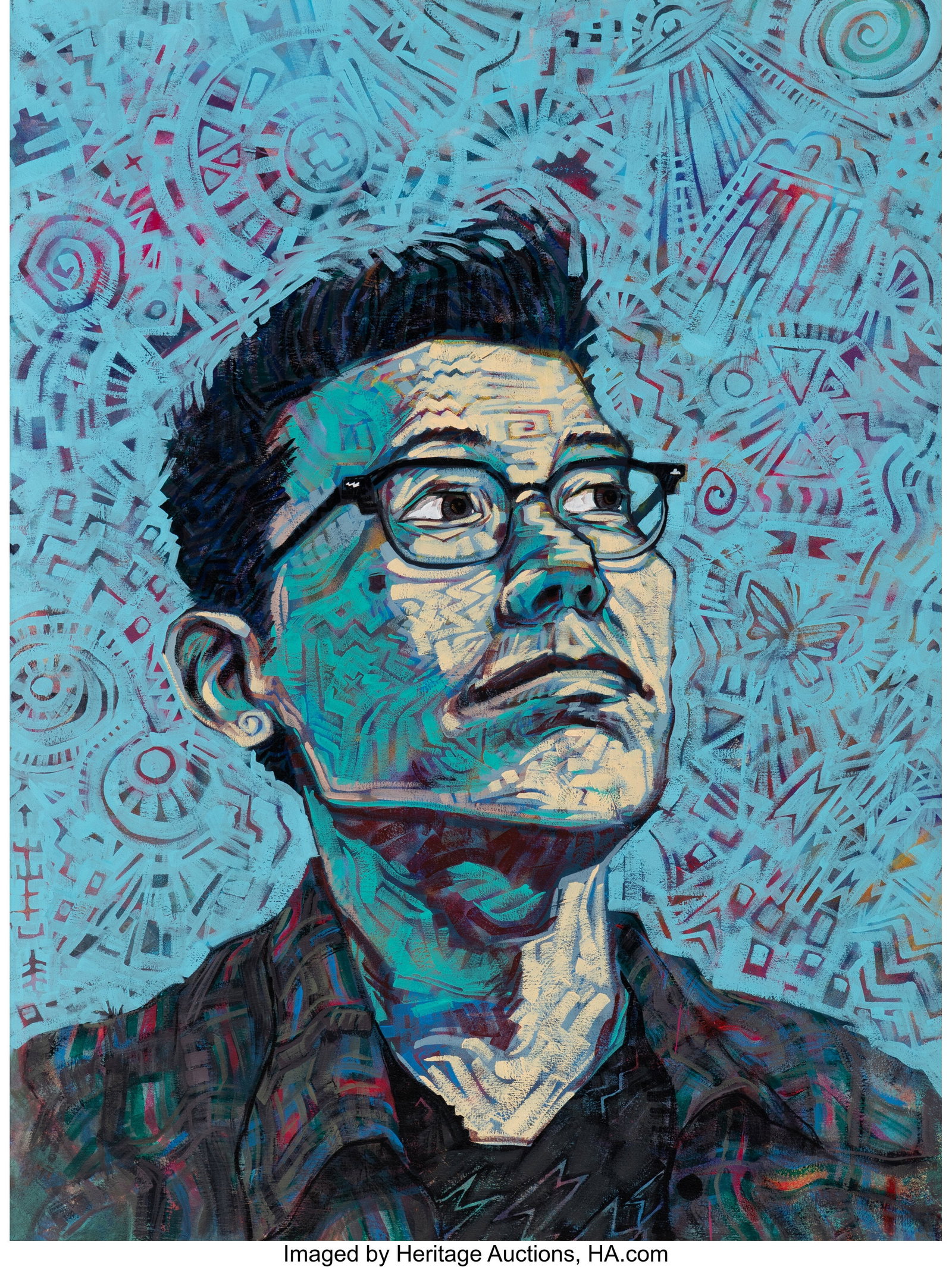 Averian Chee (20th Century) My Color Is Here To : Averian Chee (20th Century) My Color Is Here To Stay / Self Portrait, 2015 Acrylic on canvas 48 x 36 inches (121.9 x 91.4 cm) Signed and dated on the revers