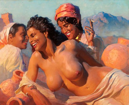 ADAM STYKA (American/Polish, 1890-1959) In the M: ADAM STYKA (American/Polish, 1890-1959) In the Moroccan Sun Oil on canvas