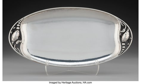 74148&colon; A Georg Jensen No&period; 2D Blossom Pattern Silver Pla