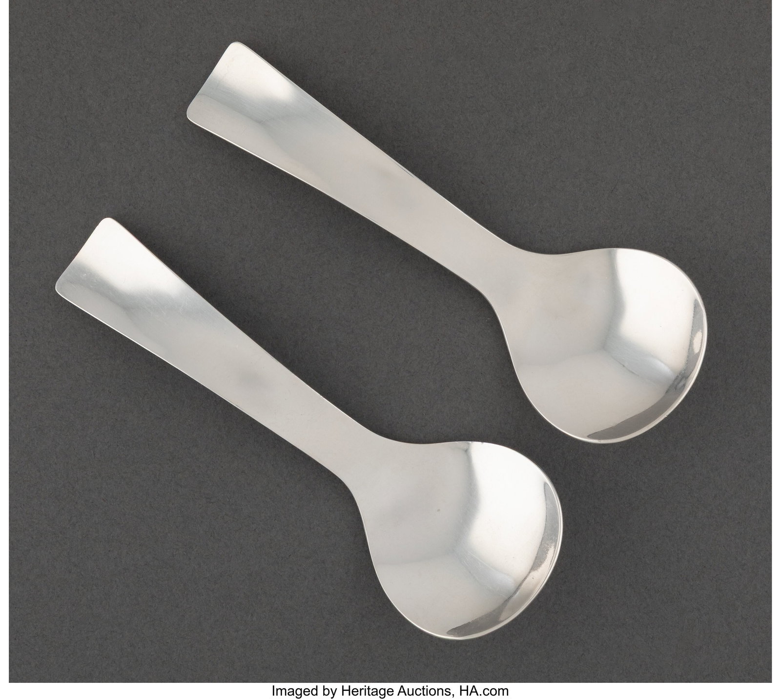 A Pair of Allan Adler Silver Sugar Spoons, Los A (1 of 3)