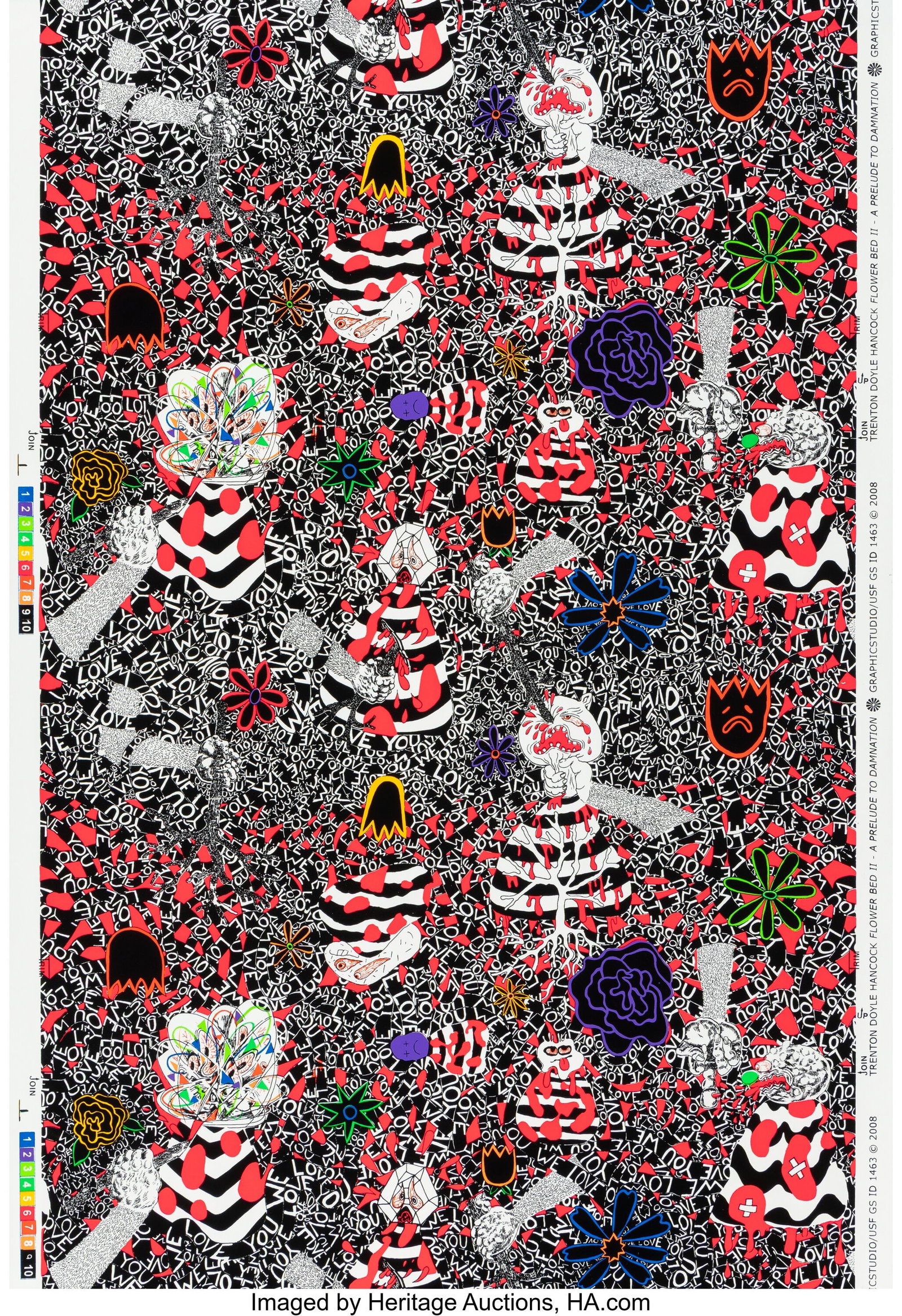 Trenton Doyle Hancock (b. 1974) Flower Bed II, A (1 of 1)