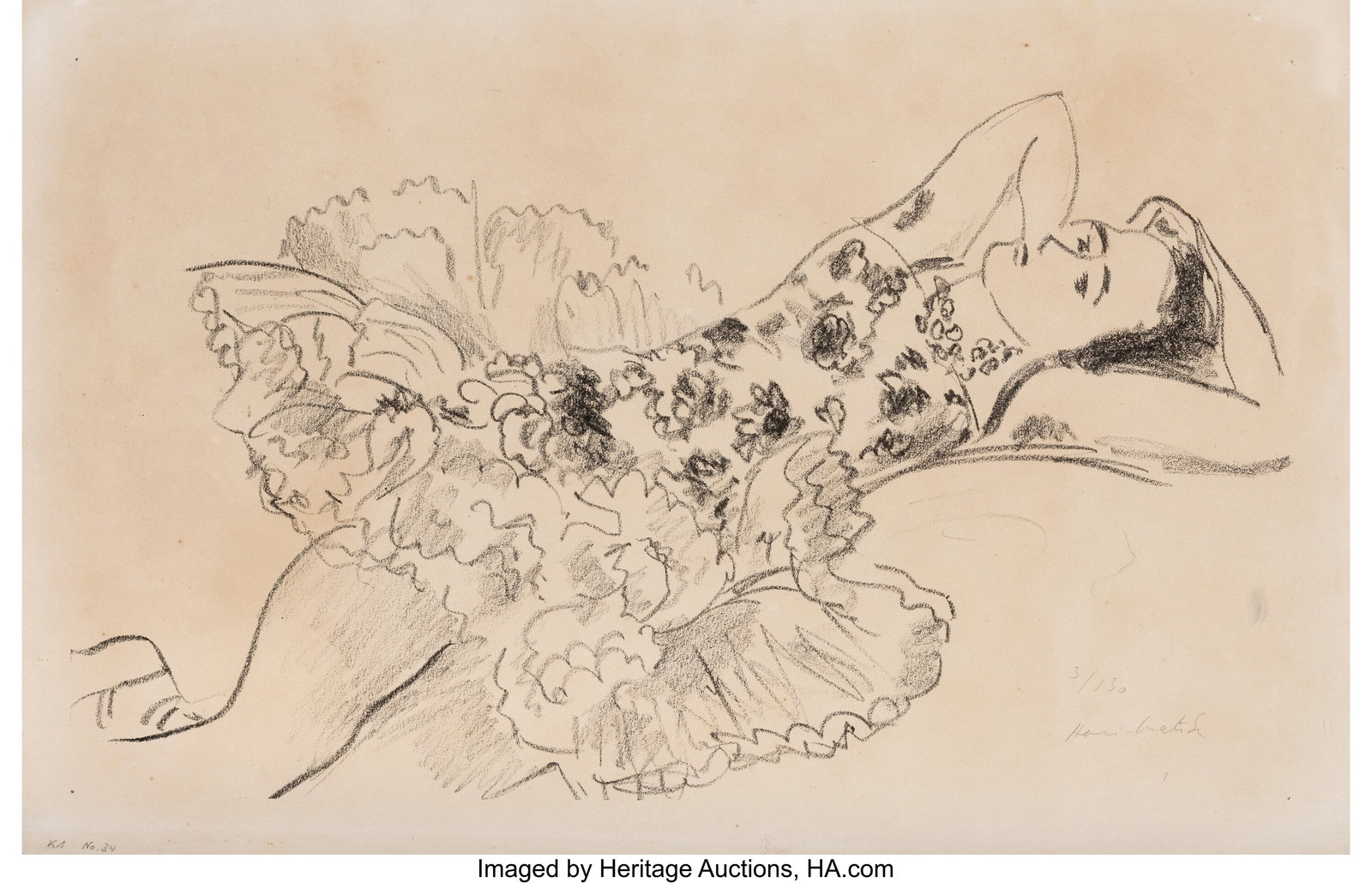 Henri Matisse (1869-1954) Danseuse couchée, fro: Henri Matisse (1869-1954) Danseuse couchée, from Dix Danseuses, 1925-1926 Lithograph on wove paper 12-7/8 x 19-5/8 inches (32.7 x 49.8 cm) 